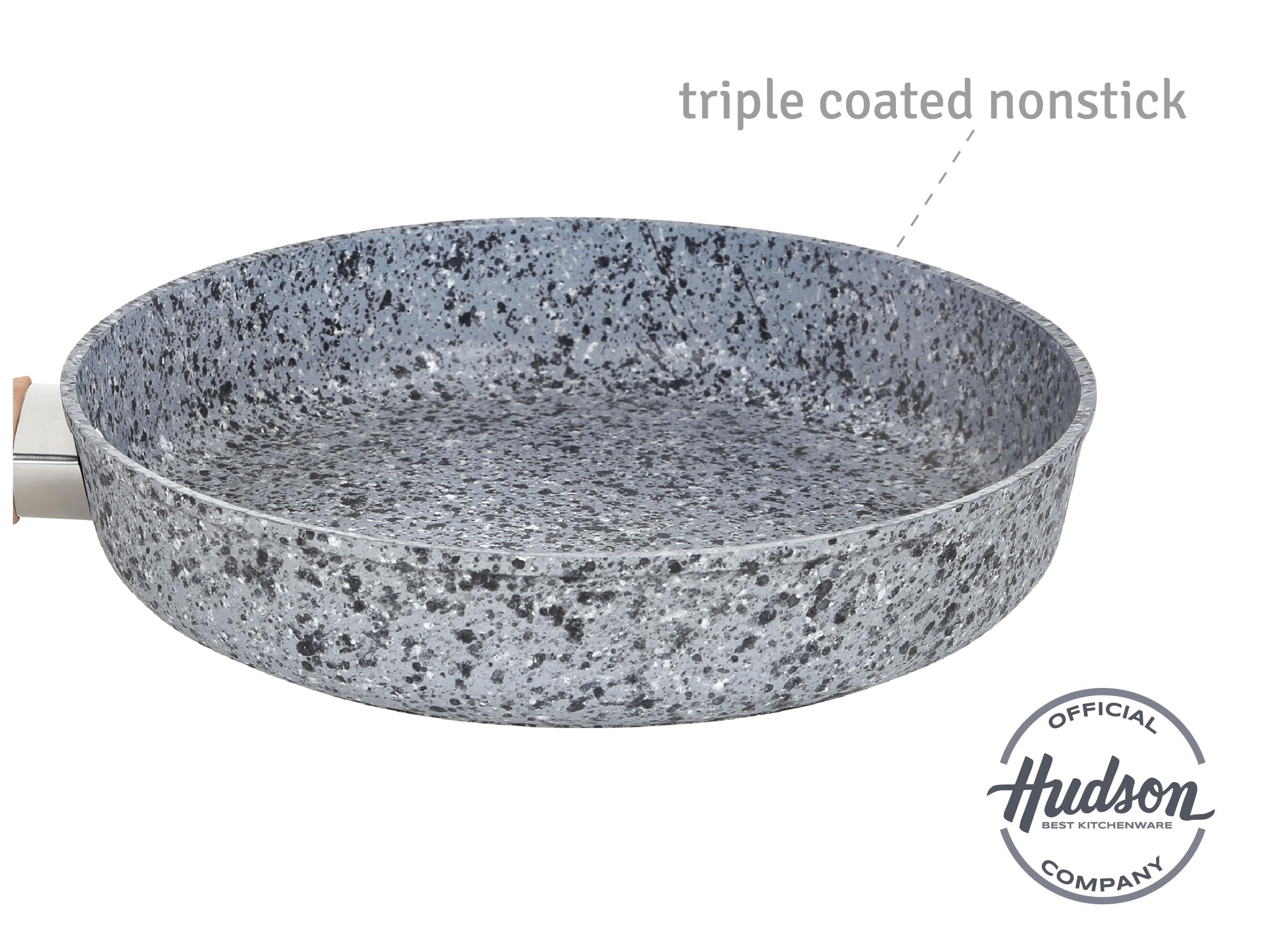 Hudson Forged Nonstick Grey Frying Pan 2.6Qt Cookware, Pots And Pans, Dishwasher Safe, 7.9-Inches