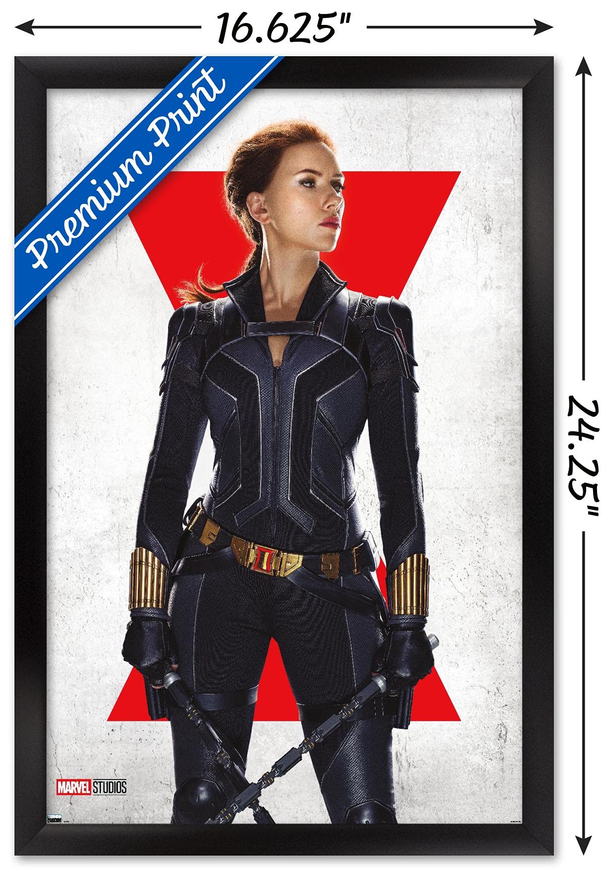 Trends International Marvel Black Widow - Black Widow One Sheet Wall Poster, 14.72'' X 22.37'', Black Framed Version