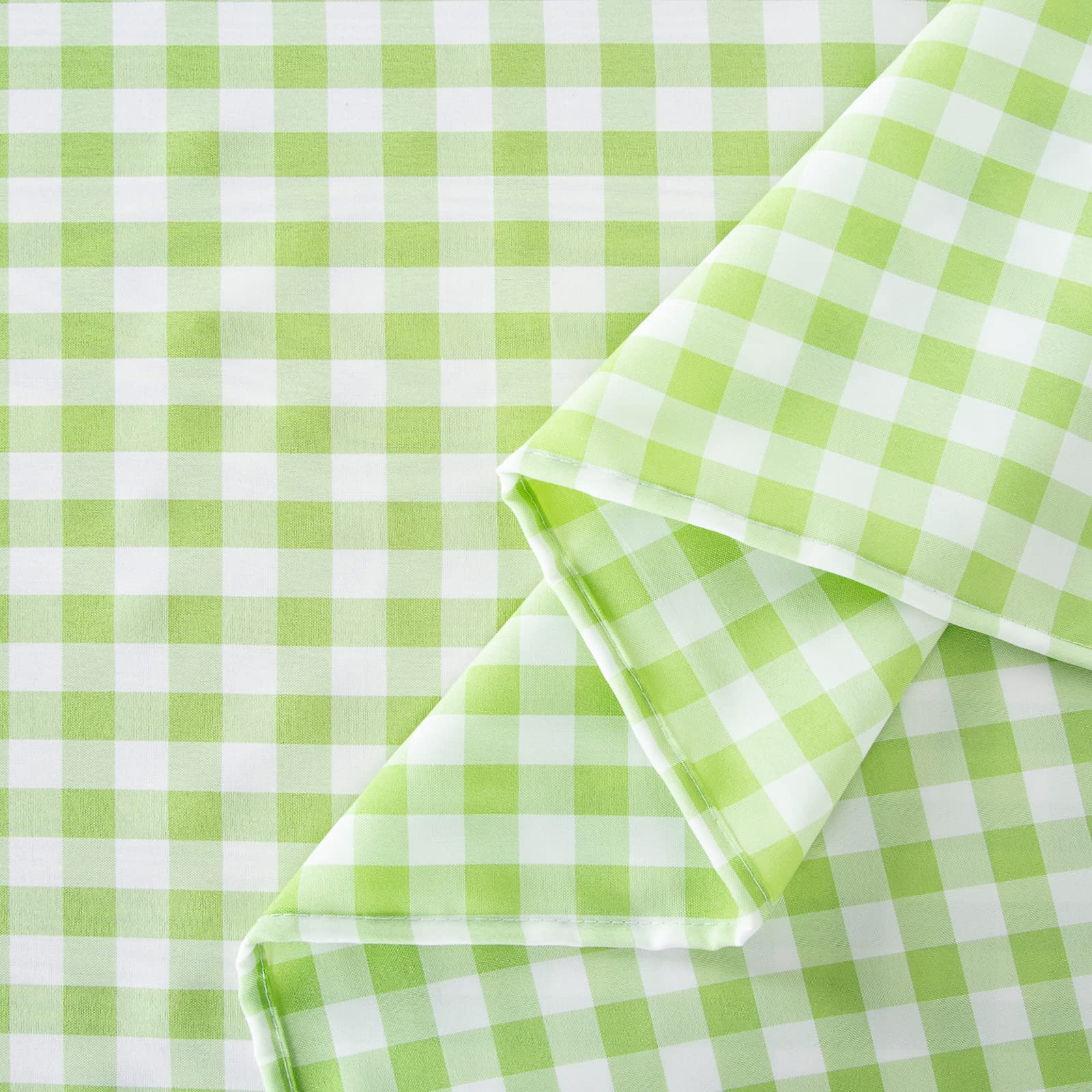 Shinybeauty Checkered Tablecloth Rectangle 54''X70'' Green And White Buffalo Plaid Tablecloths Gingham Table Cover Green Table C