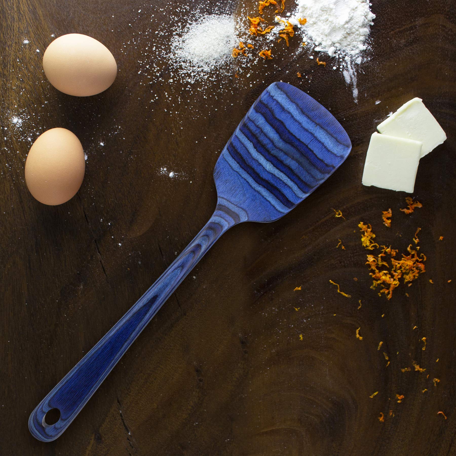 Baltique Malta Collection 12-1/2'' Wooden Spatula, Safe For Nonstick