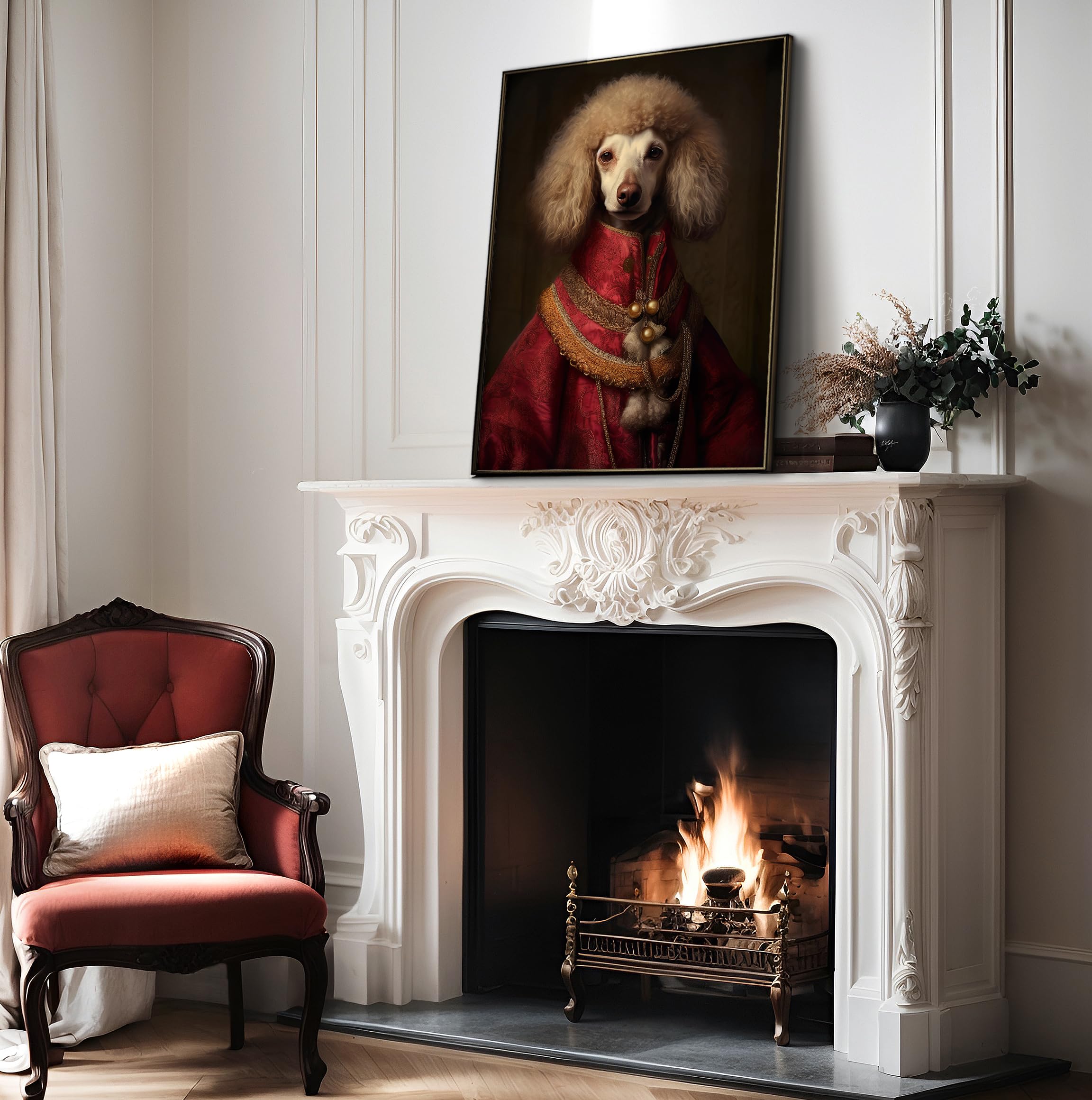 Poster Master Aristocratic Poodle Poster - Dog Print - Renaissance Art - Dog Breed Art - Gift For Men, Women & Animal Lover - Fu