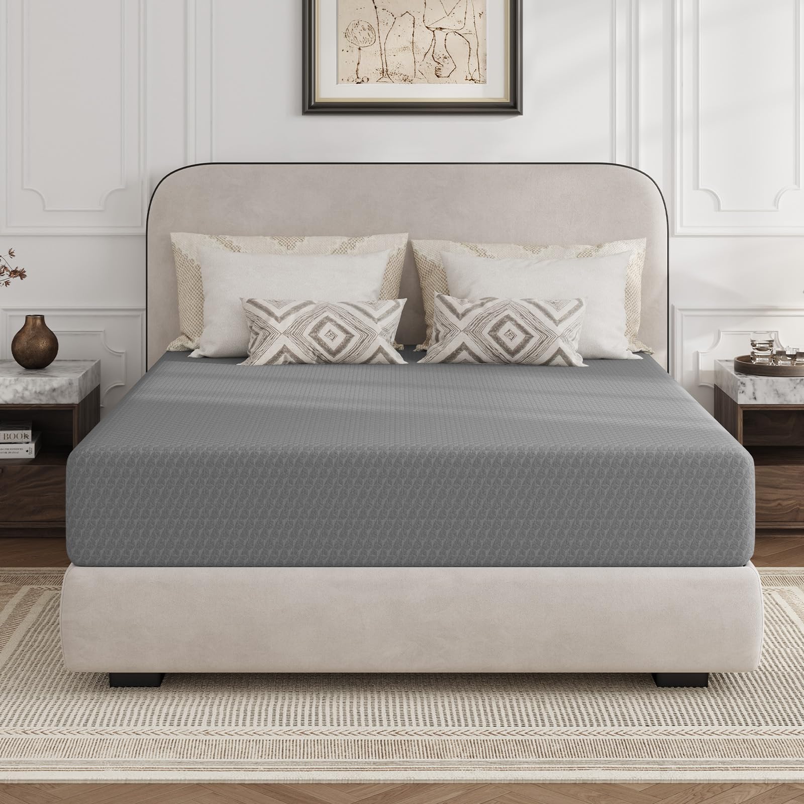 Novilla Queen Size Mattress, 10 Inch Gel Memory Foam Mattress Queen Size with Thermally Balanced Foam Core, Foam Mattresses for 
