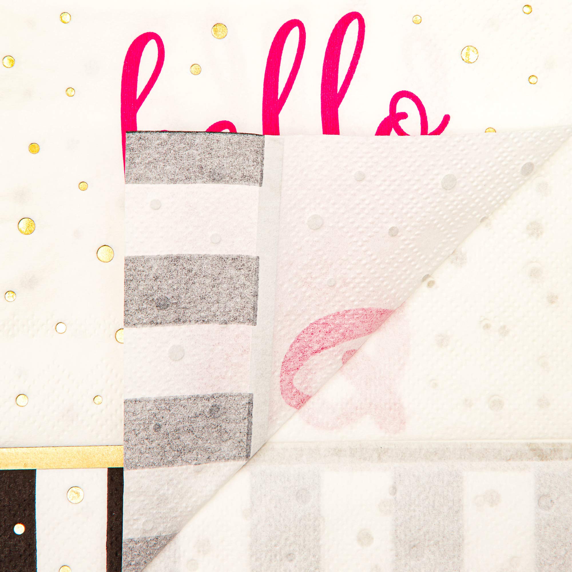 Hello 25 Party Paper Napkins (5 x 5 In  50 Pack)