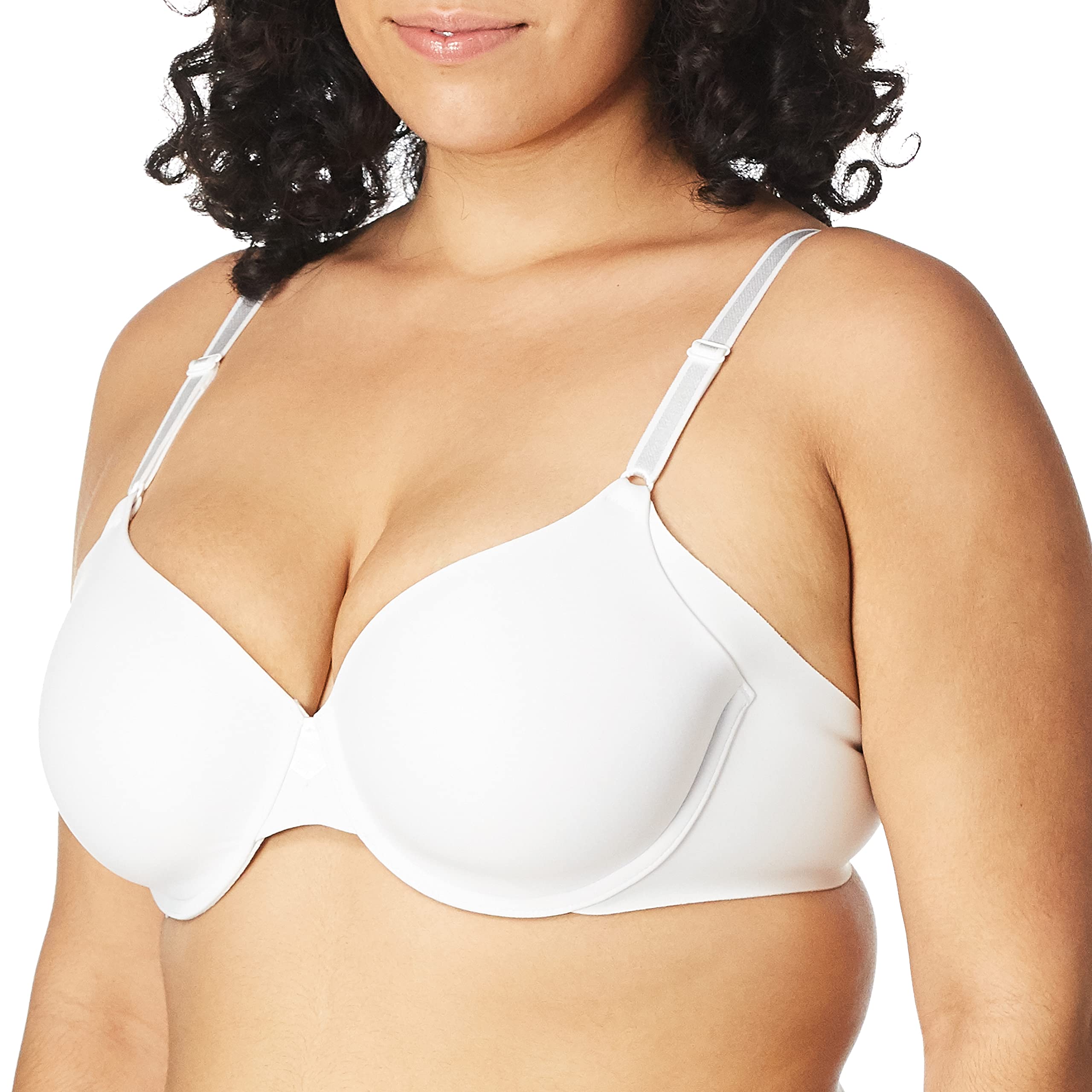 Olga Womens No Side Effects Underwire Contour Bra, White, 40D