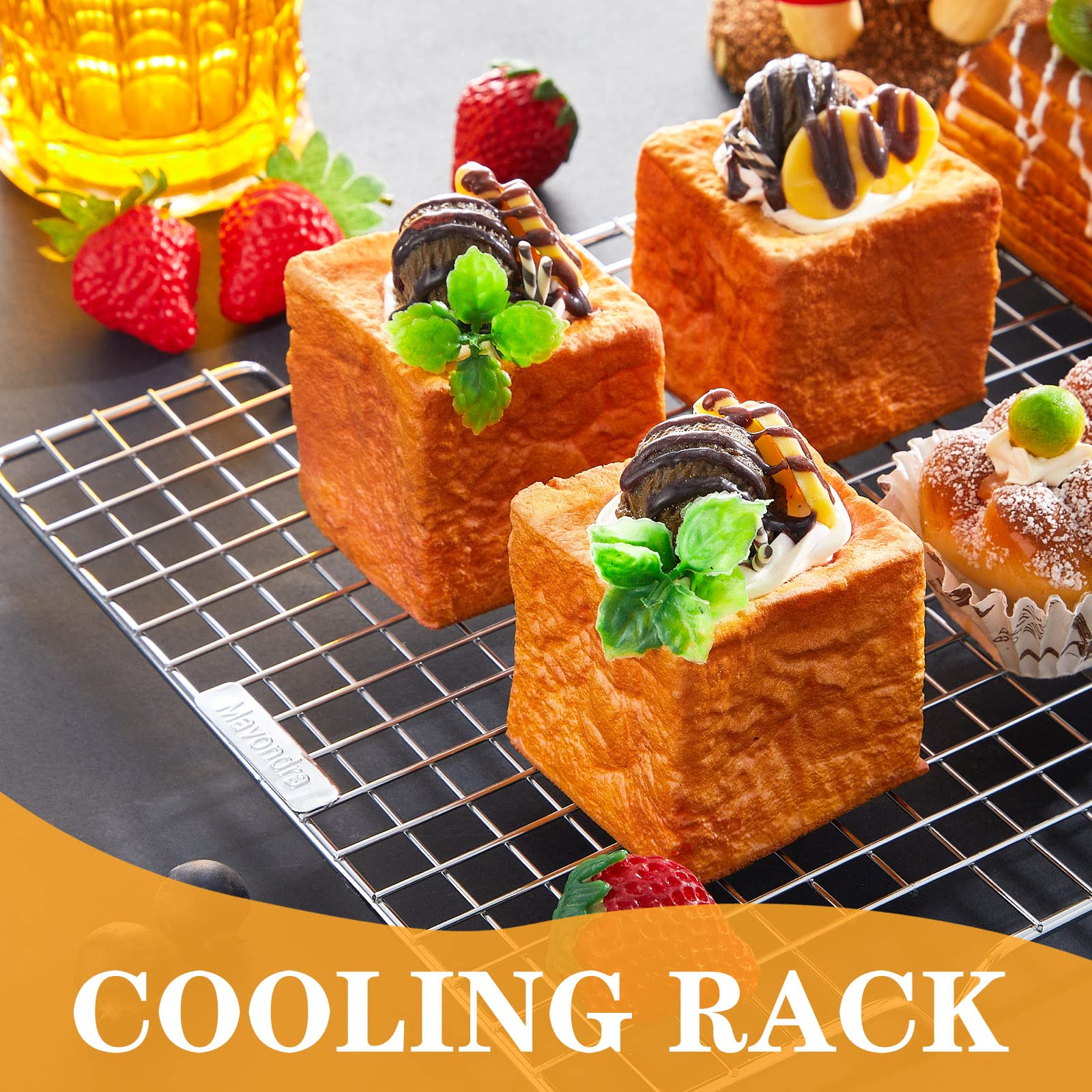 Meekoo 8 Pieces Cooling Rack For Baking Cookie Cooling Wire Racks 16 X 10 Inches Cookie Rack Nonstick Baking And Cooling Grid Fo