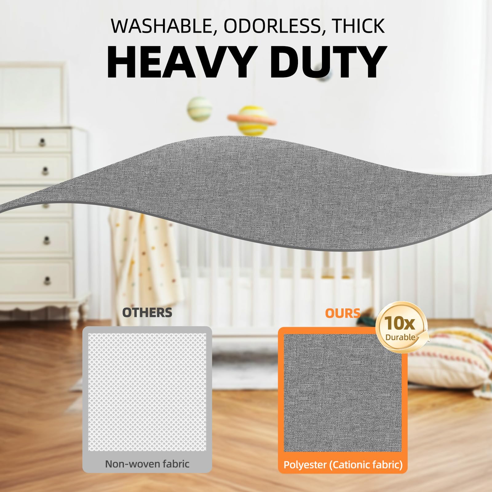 Criusia 6 Pack Large Drawer Organizer for Sock Underwear - Washable Heavy Duty Fabric Closet Organizers and Storage Bins - 90 Ce