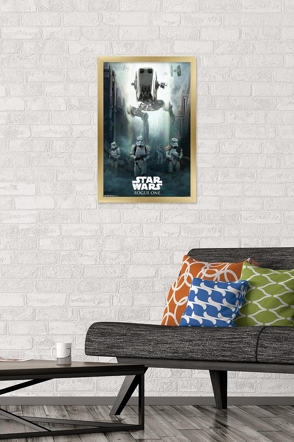 Trends International Star Wars: Rogue One - Siege Wall Poster, 14.725'' X 22.375'', Gold Framed Version