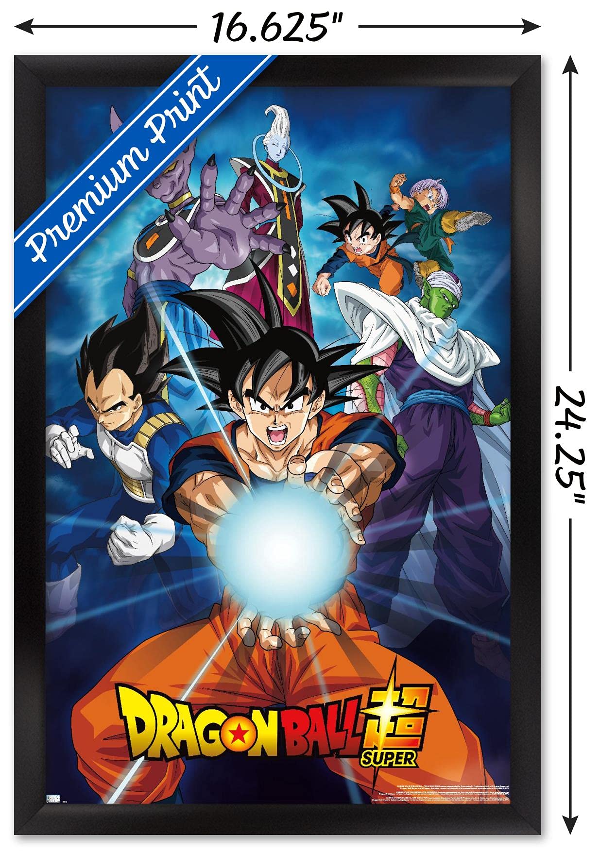 Trends International Dragon Ball Super - Groups Wall Poster, 14.725'' X 22.375'', Black Framed Version