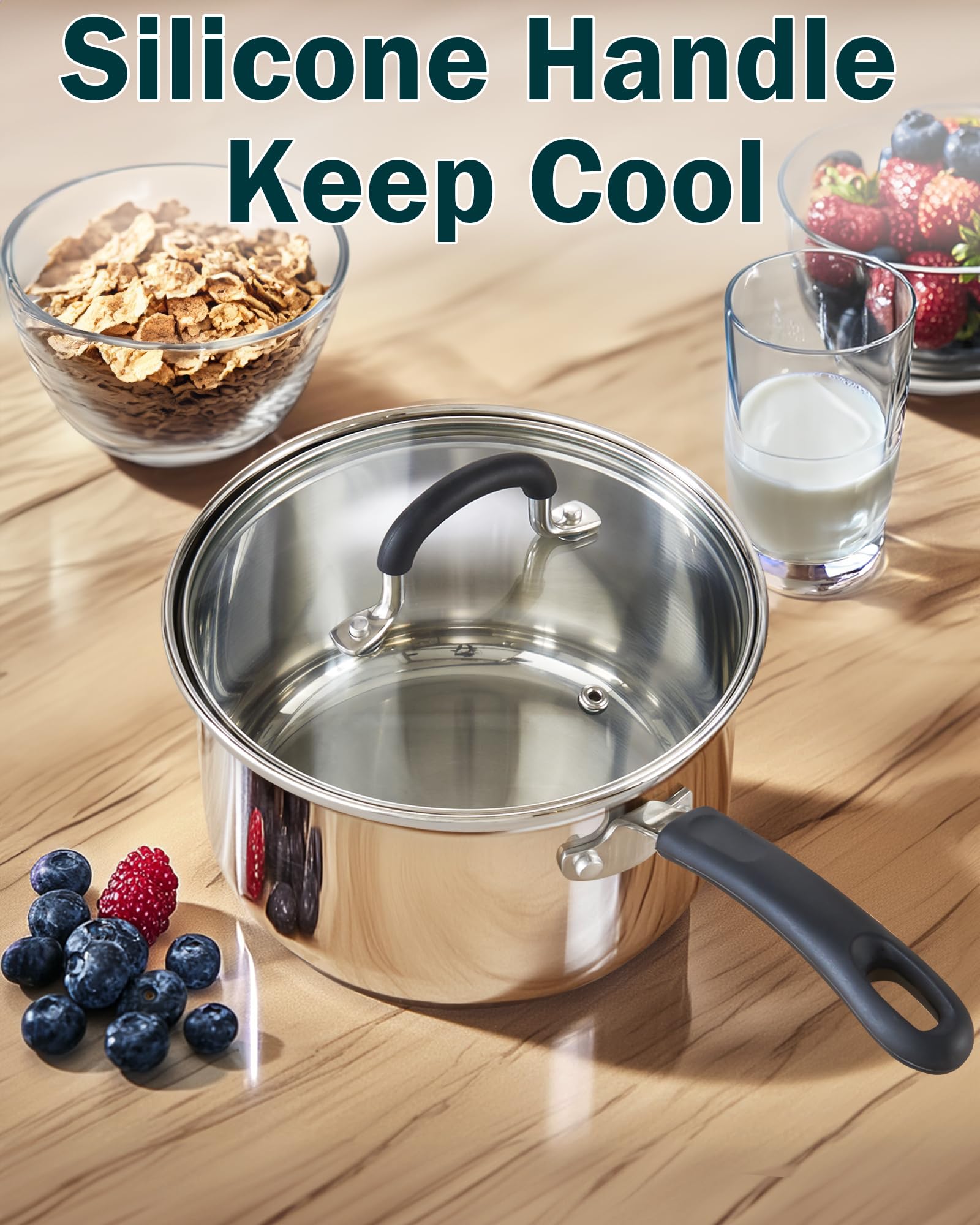 Cook N Home 10-Piece Stainless Steel Cookware Set