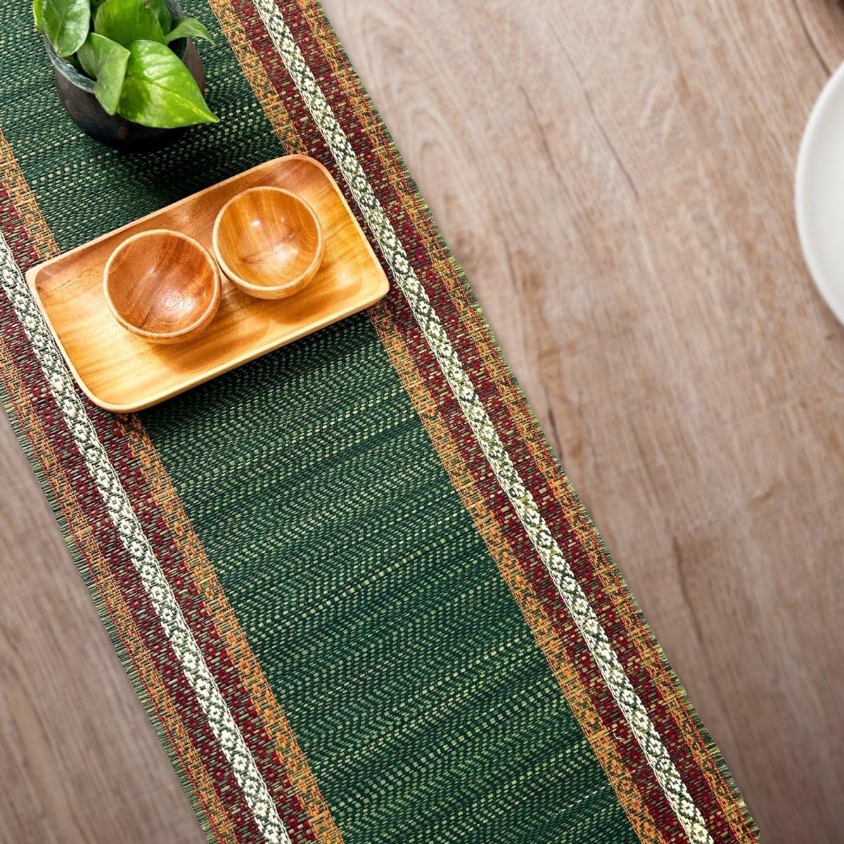 Peepul Tree Handmade Dining Table Runner | Sustainable Elegance Handcrafted From Eastern IndiaS Indigenous Grass | Non-Slippery