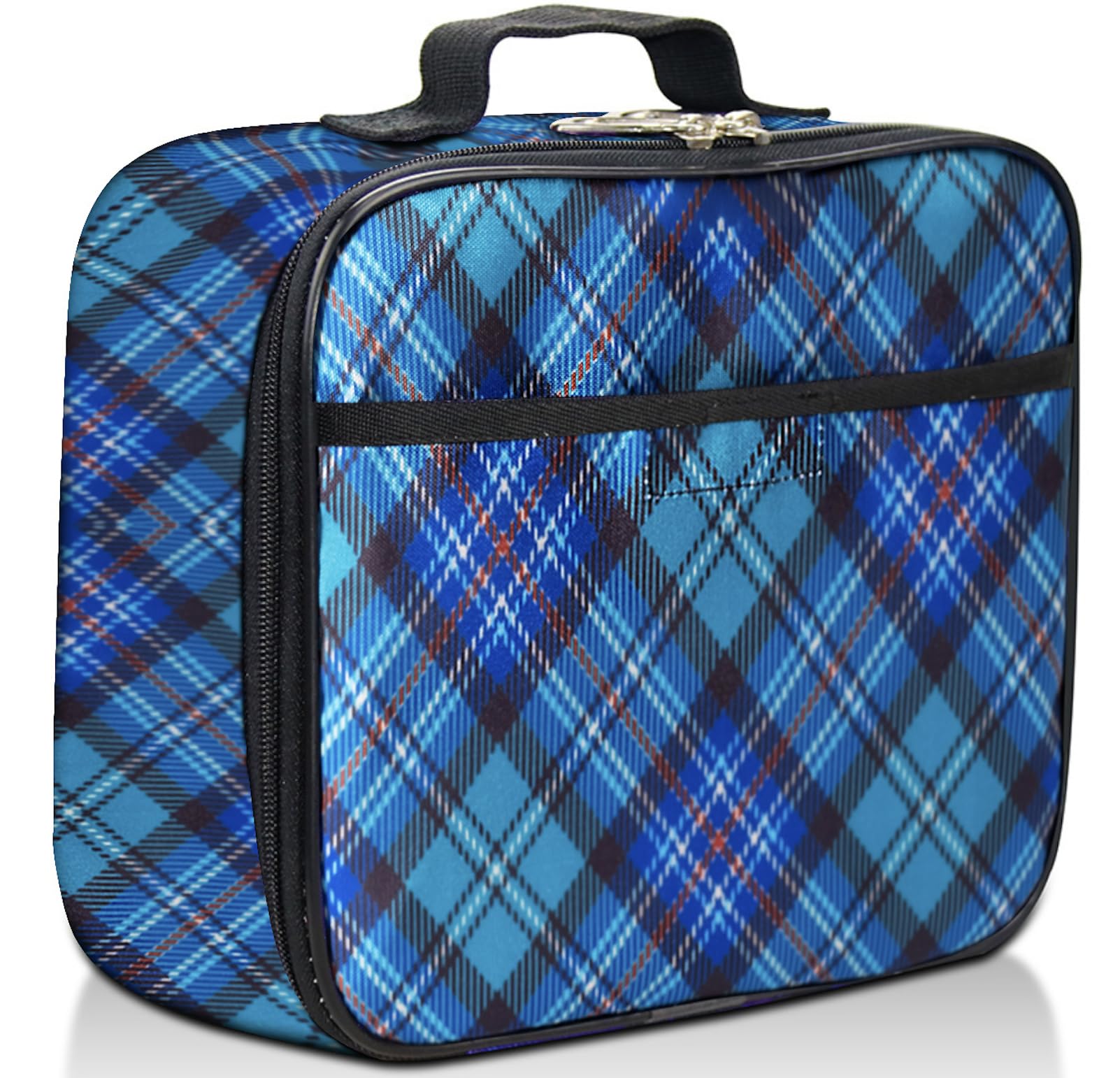 Fenrici Tartan Lunch Box For Girls, Boys, Kids, Insulated Lunch Bag, Soft Sided Compartments, Spacious, Bpa Free, Food Safe, 10.