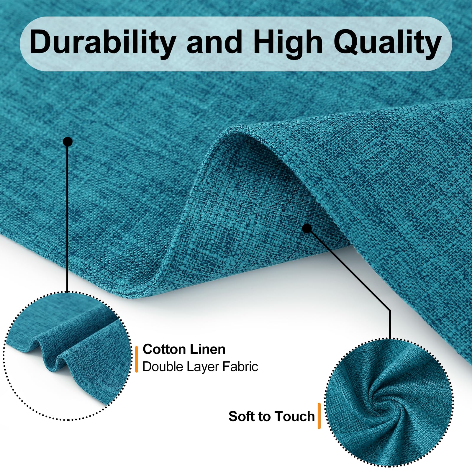 Homaxy Cloths Placemats For Dining Table Set Of 6, Heat Resistant Washable Cotton Linen Blend Table Mats, Easy To Clean Place Ma