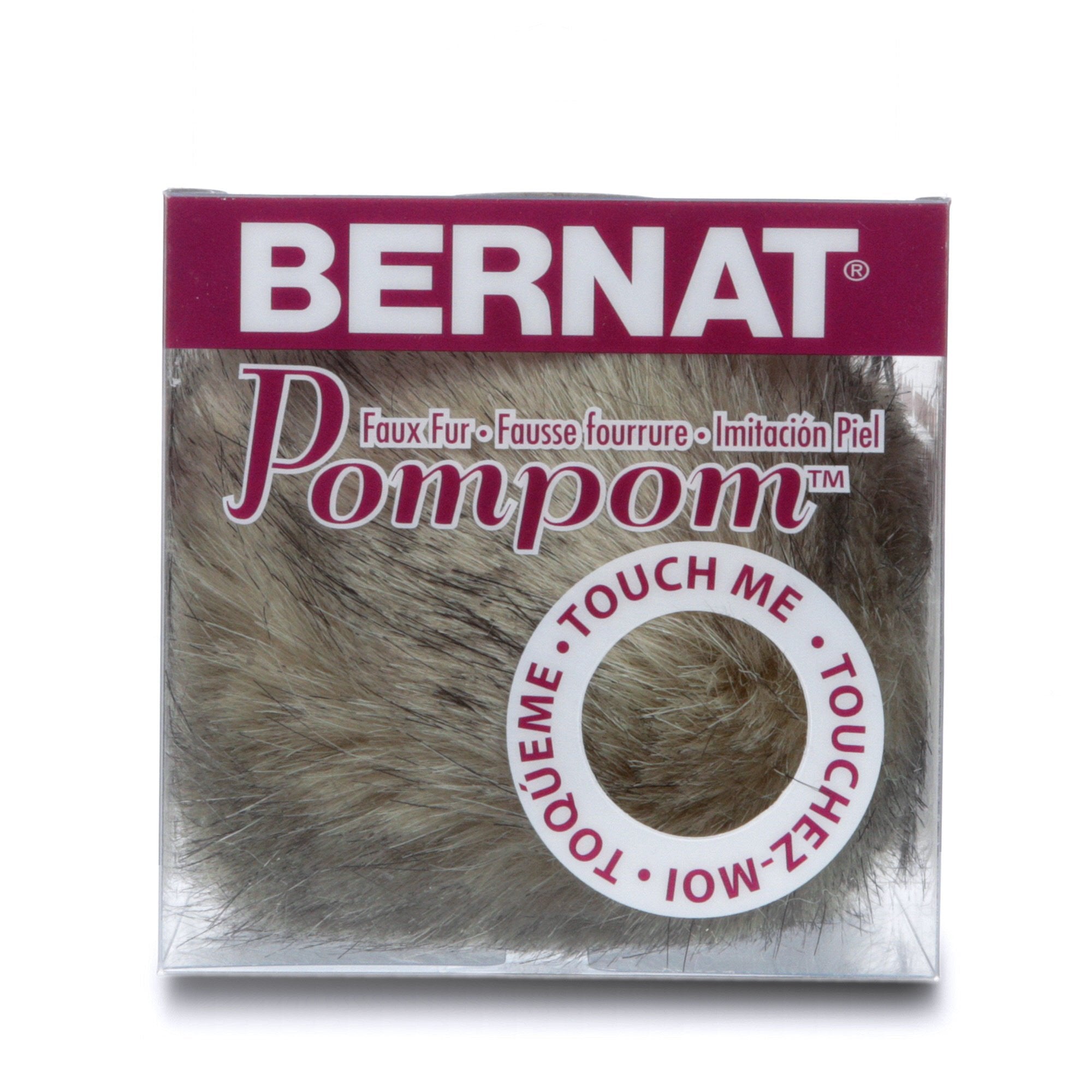 Bernat Faux Fur Pom Pom, 3 In., Grey Lynx
