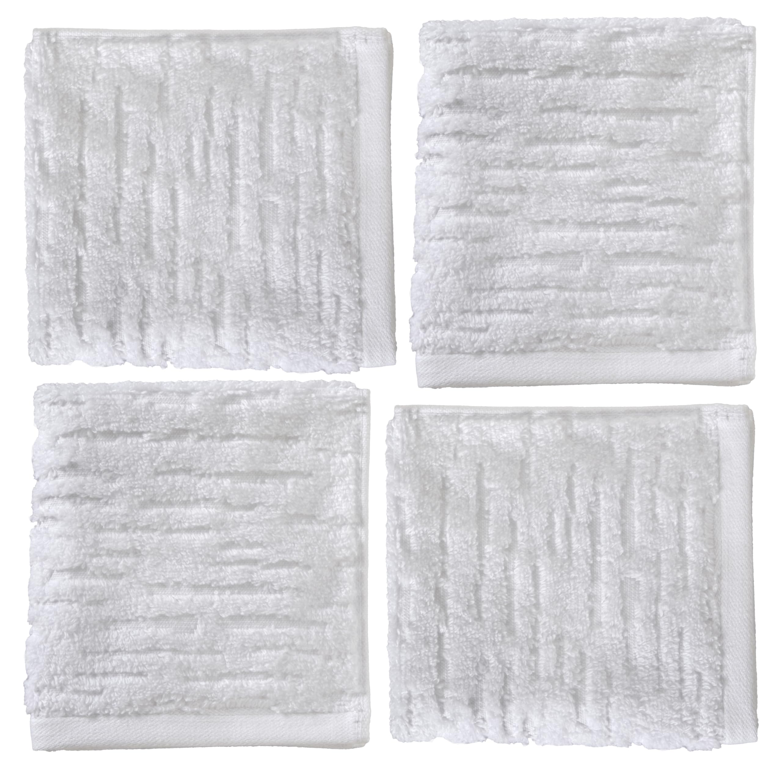 Skl Home Cloudsoft Cotton Luxury 4-Piece Washcloth Set, Oatmeal