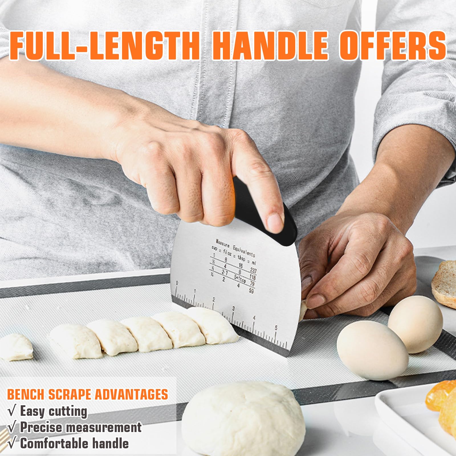 Biscuit Cutter Set,9PCS Stainless Steel Pastry Blender Set with Pastry Cutter,5PCS Biscuit Cutter,Dough Cutter,3 Cup Flour Sifte