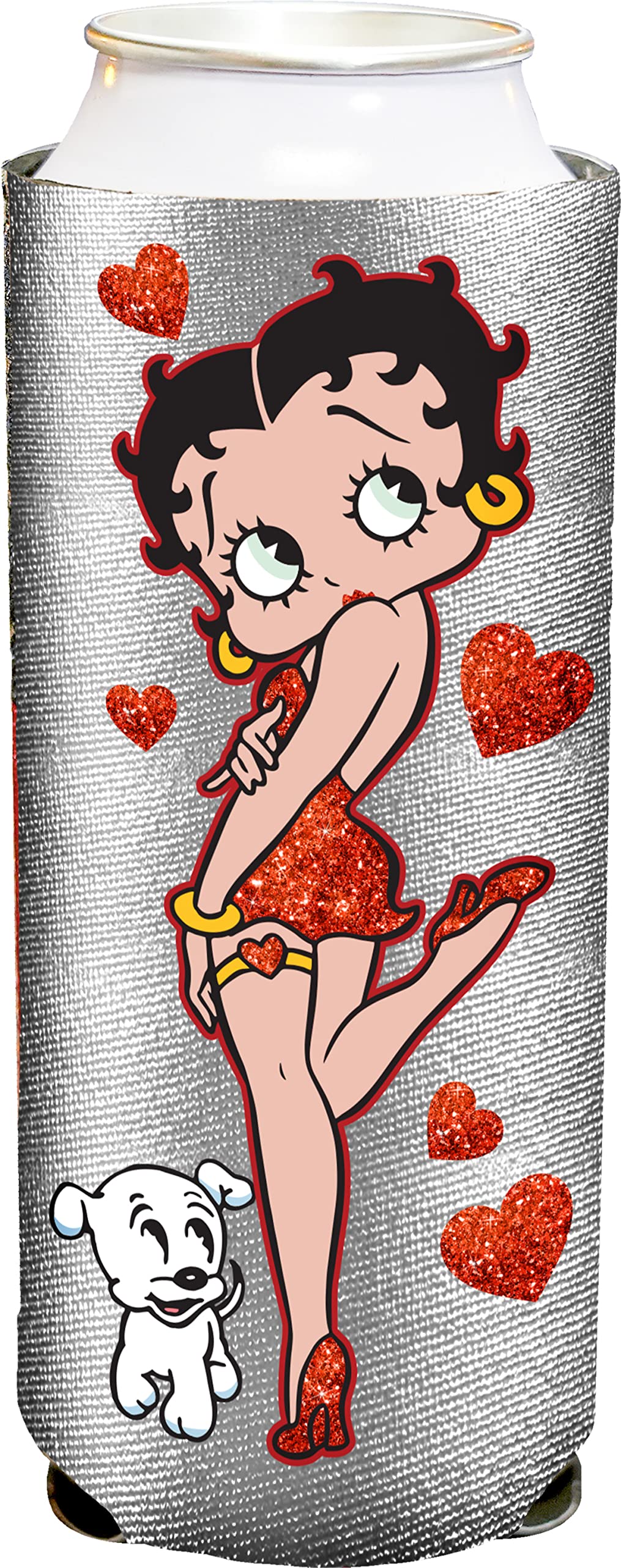 Spoontiques - Slim Neoprene Can Cooler - Slim Beverage Keeps Drinks Colder Longer - Betty Boop