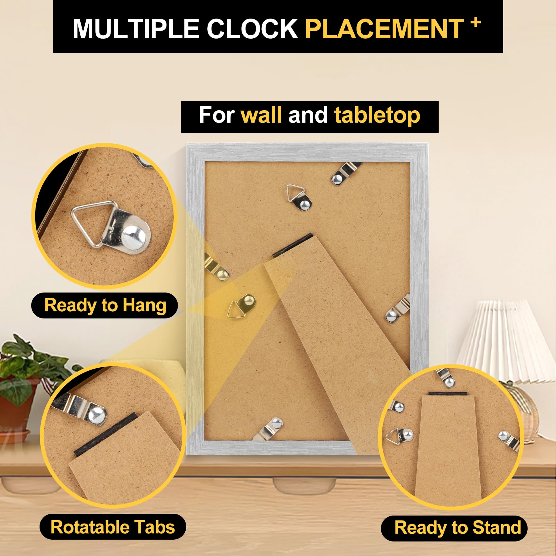 TOFOREVO Picture Frames 8x10 Set of 2 Distressed Silver Wood Grain Photo Frame for Gallery Wall Mounting or Tabletop Display