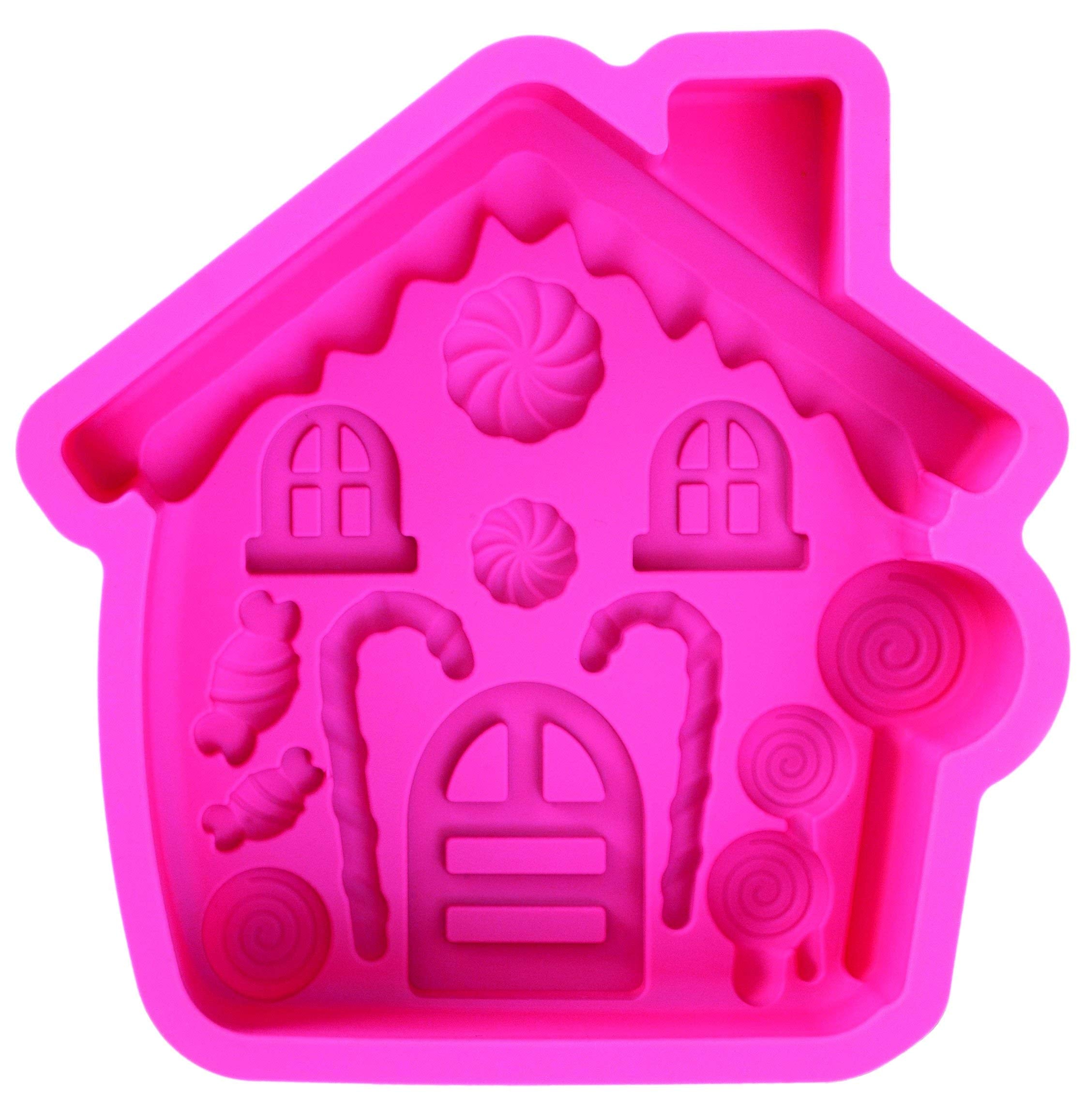 Pavoni Platinum Silicone Sweet Home Mini Cake Mould, Pink