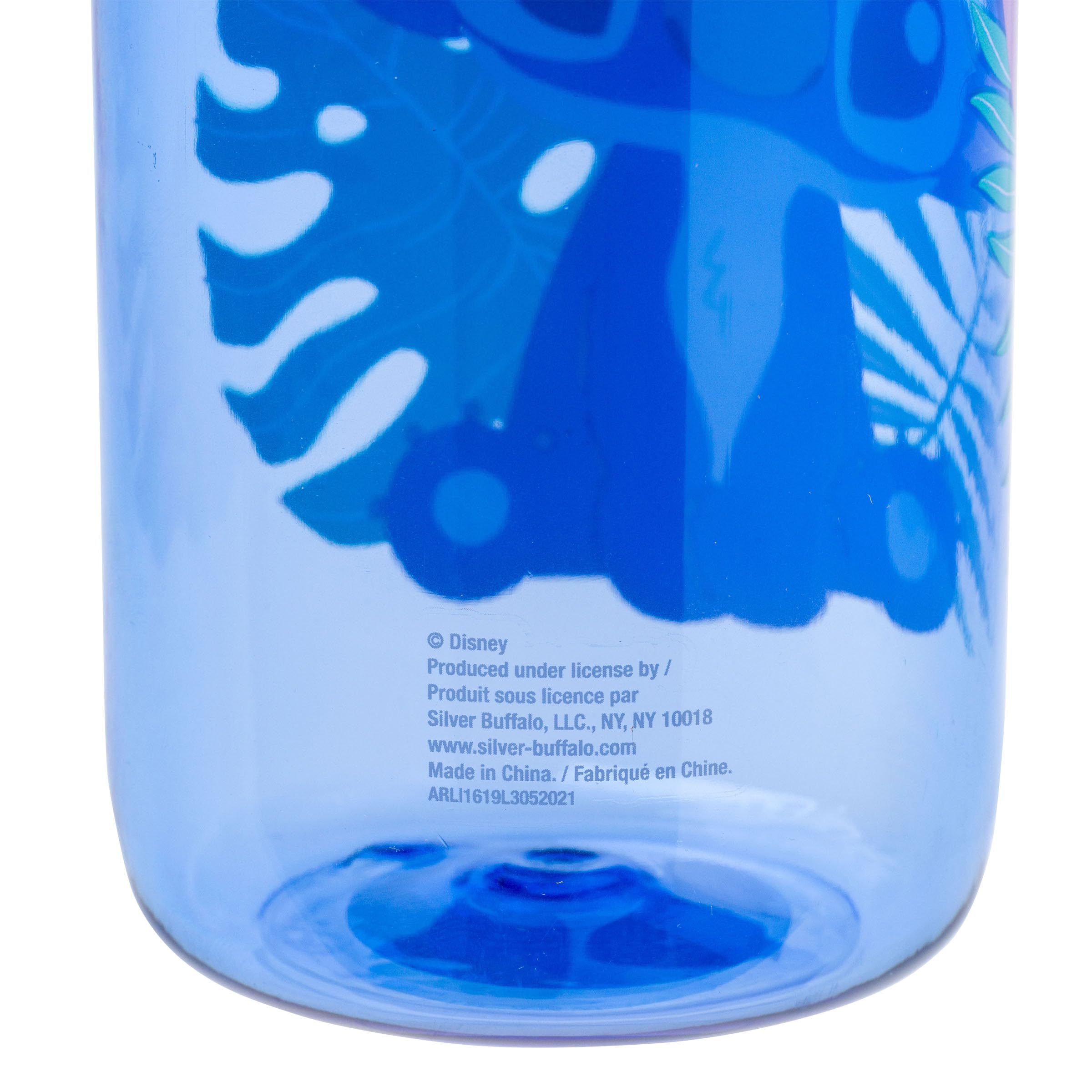 Silver Buffalo Disney Lilo and Stitch Ohana Water Bottle with Screw Lid  28 Ounces