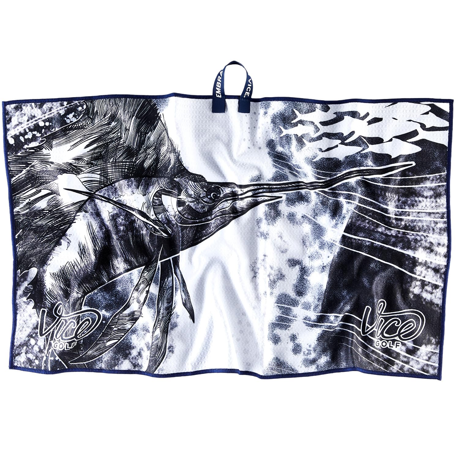 Vice Golf Shine Microfiber Towel | Navy | Perfect For Cleaning Clubs And Balls | Multiple Colors Available