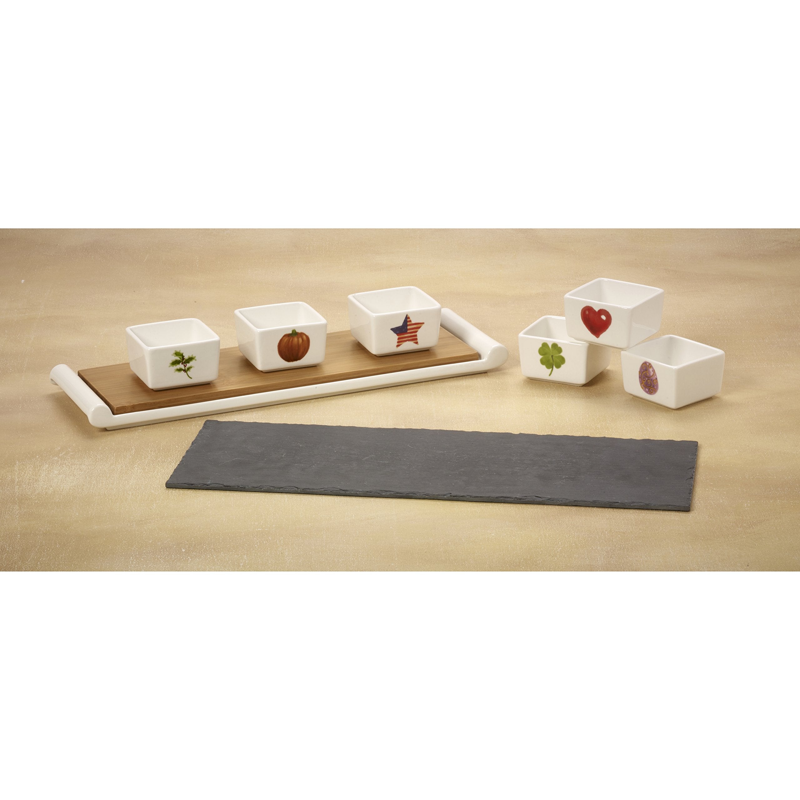 Precious Moments Celebrations Set/3 Holiday Appetizer Dip Bowl