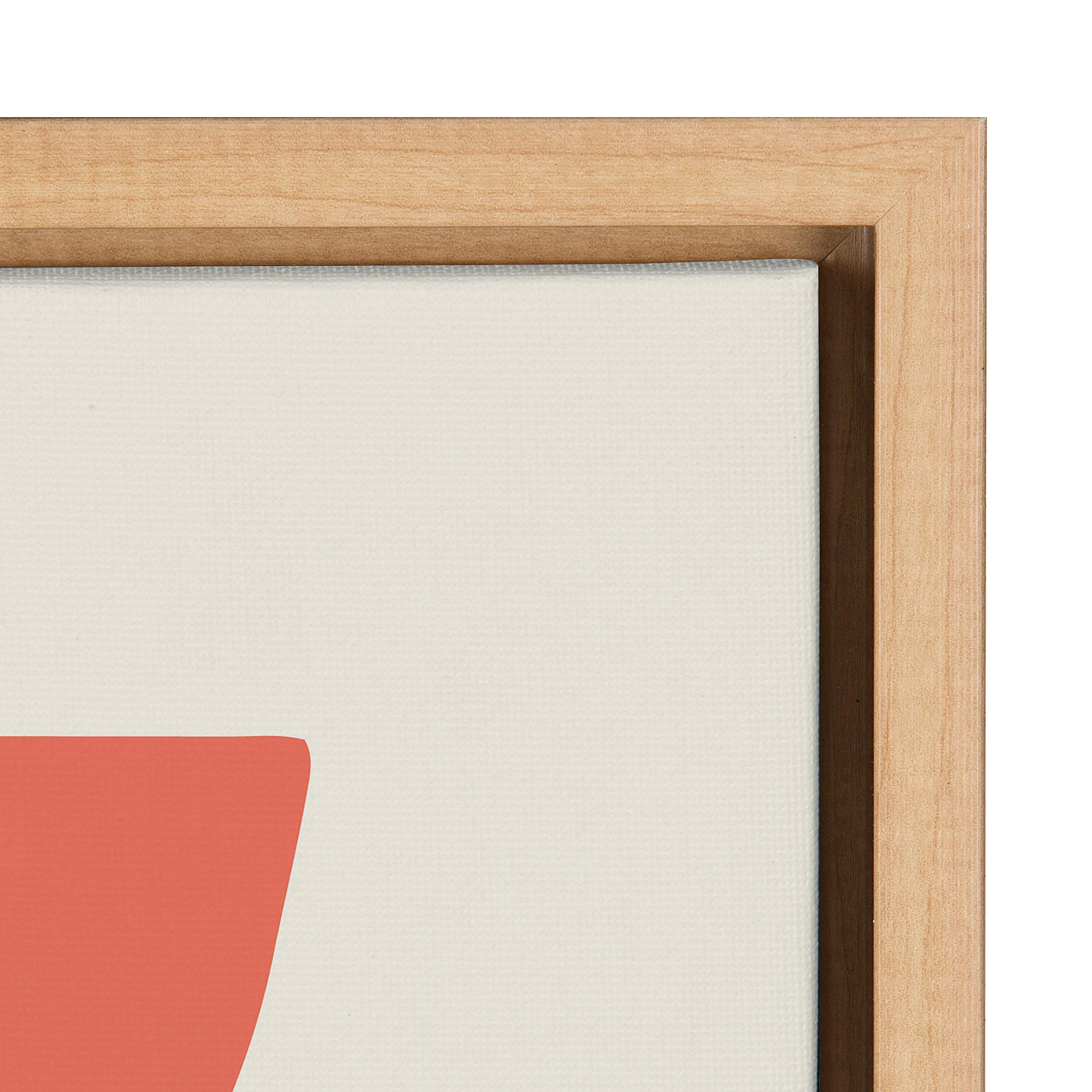 Kate And Laurel Sylvie Mid-Century Succulents Framed Canvas Wall Art By Rachel Lee, 23X33 Natural, Botanical Plant Home Decor