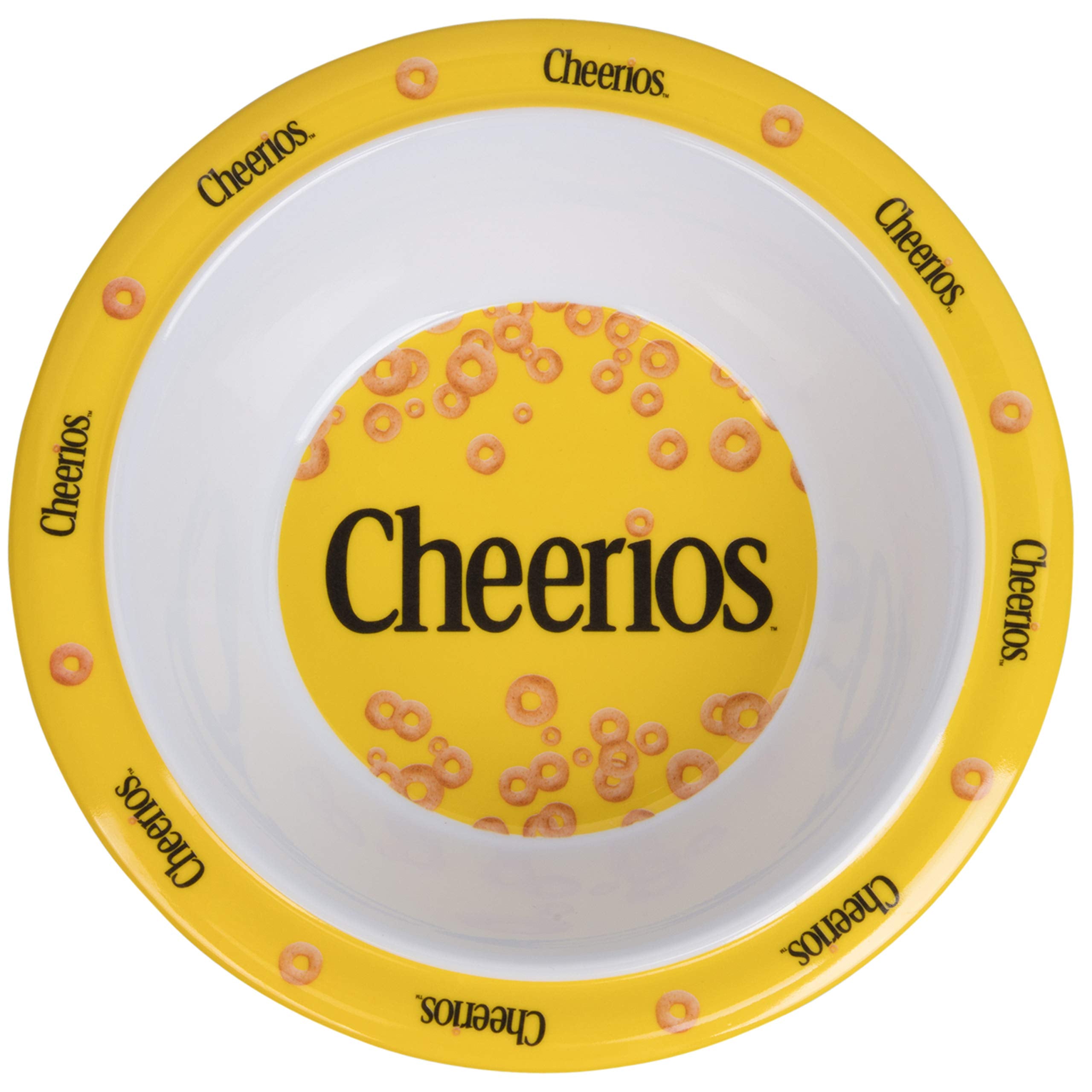 Cheerios 5pc Kids Plates Mealtime Feeding Set for Toddlers - Dinnerware Dish Set w Plate, Bowl, Cup, Utensils- BPA/PVC Free & Di