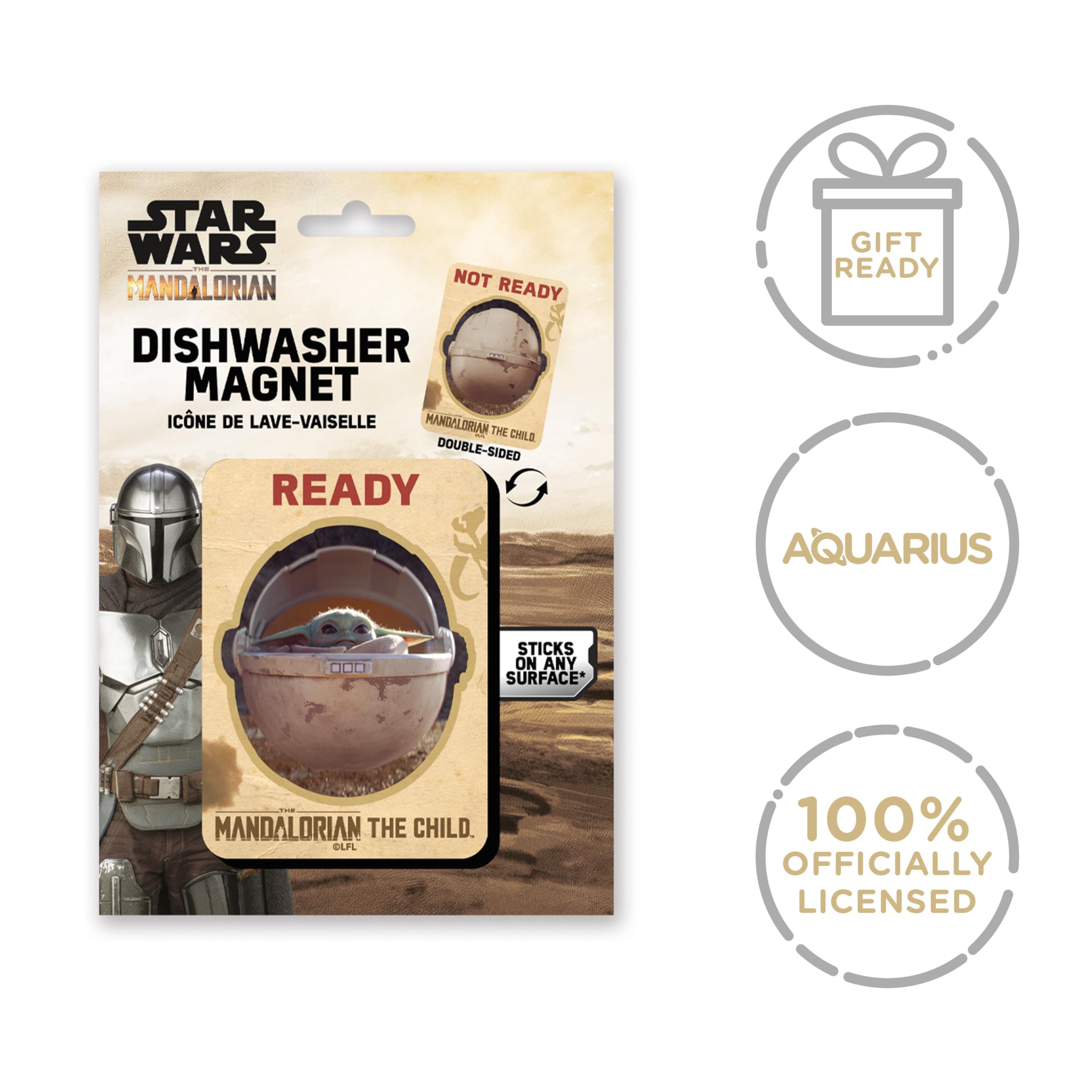 Star Wars The Mandalorian Grogu Double Sided Dishwasher Magnet