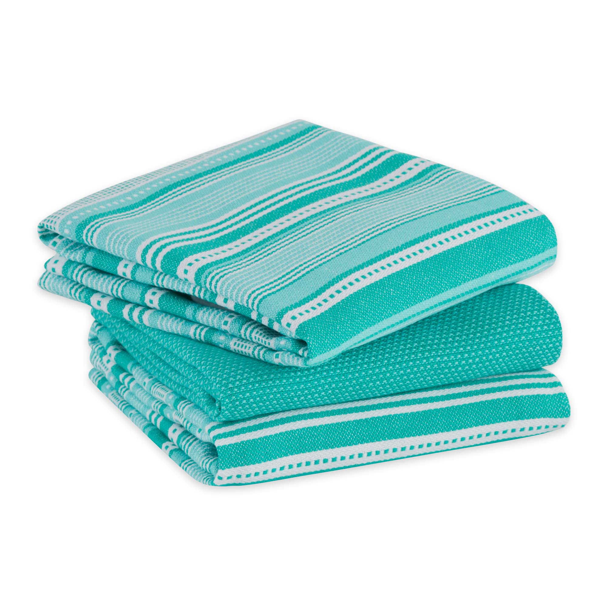 DII Aqua Urban Stripe Dishtowel (Set of 3)