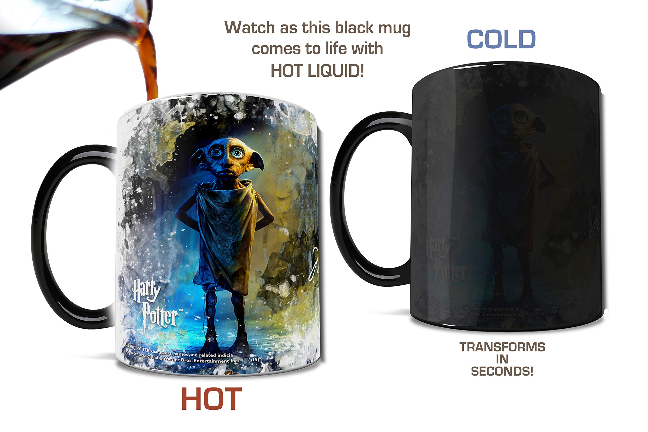 Morphing Mugs Harry Potter (Dobby) Ceramic Mug, Black