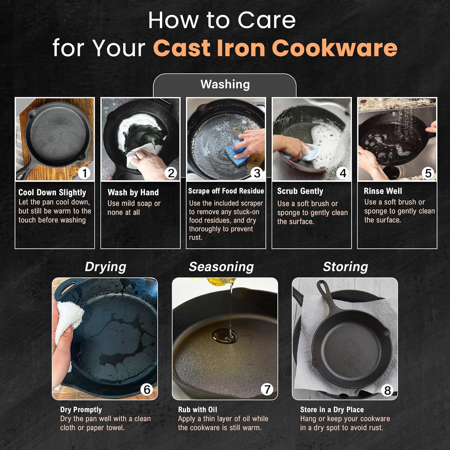 SOLARA Pre Seasoned Cast Iron Paniyaram Pan 12 Cavities 8 Inch, 20 cm Appam Patra, Paniyarakkal Pan for Appe, Gunta Ponganalu, P