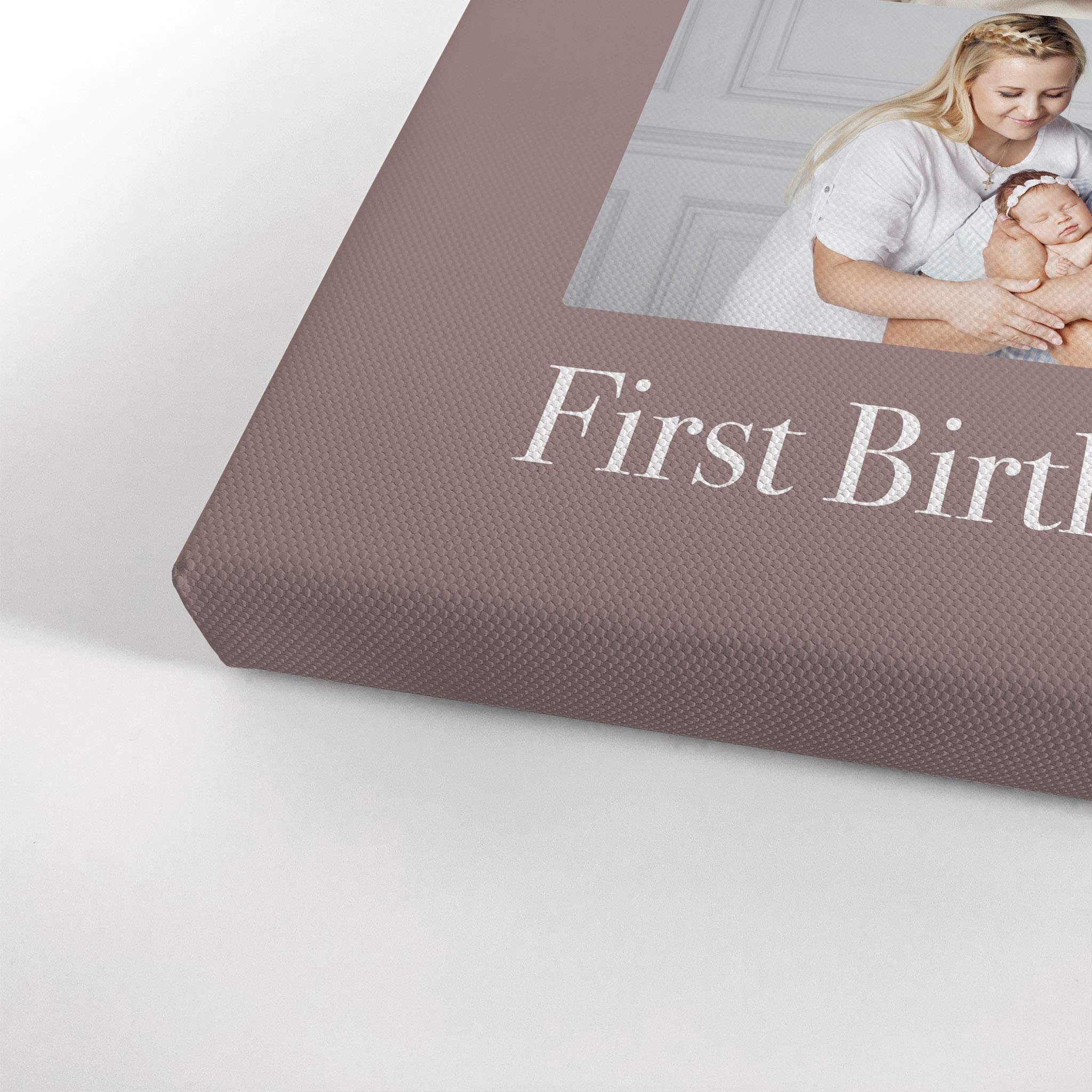 Smile Art Design Custom Photo Print Canvas Print with Your Photos Personalized Photo Upload 3 Images Collage Picture Personalized Gifts for 1 Year Old Baby Girl and Boy First Birthday - 17x11 inches