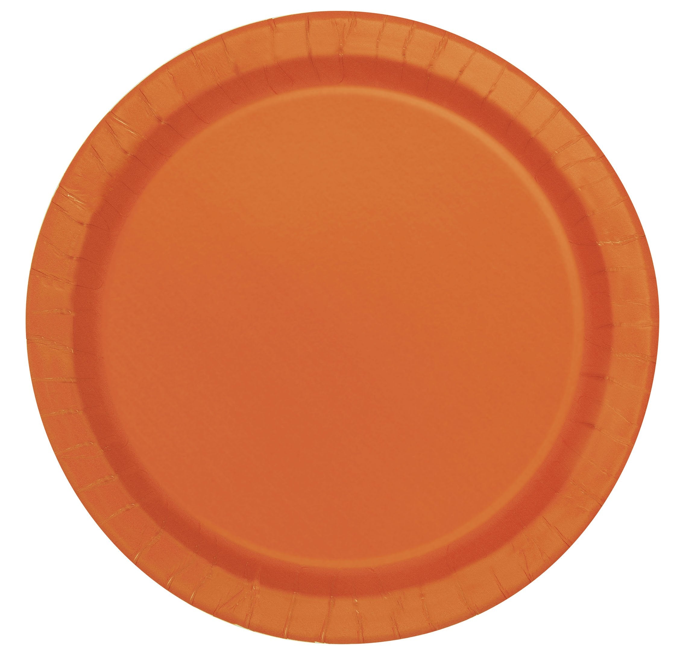 Pumpkin Orange Solid Round Paper Dessert Plates (17Cm) 20 Count - Vibrant Paper Plates For Parties And Events, Perfect For Appet