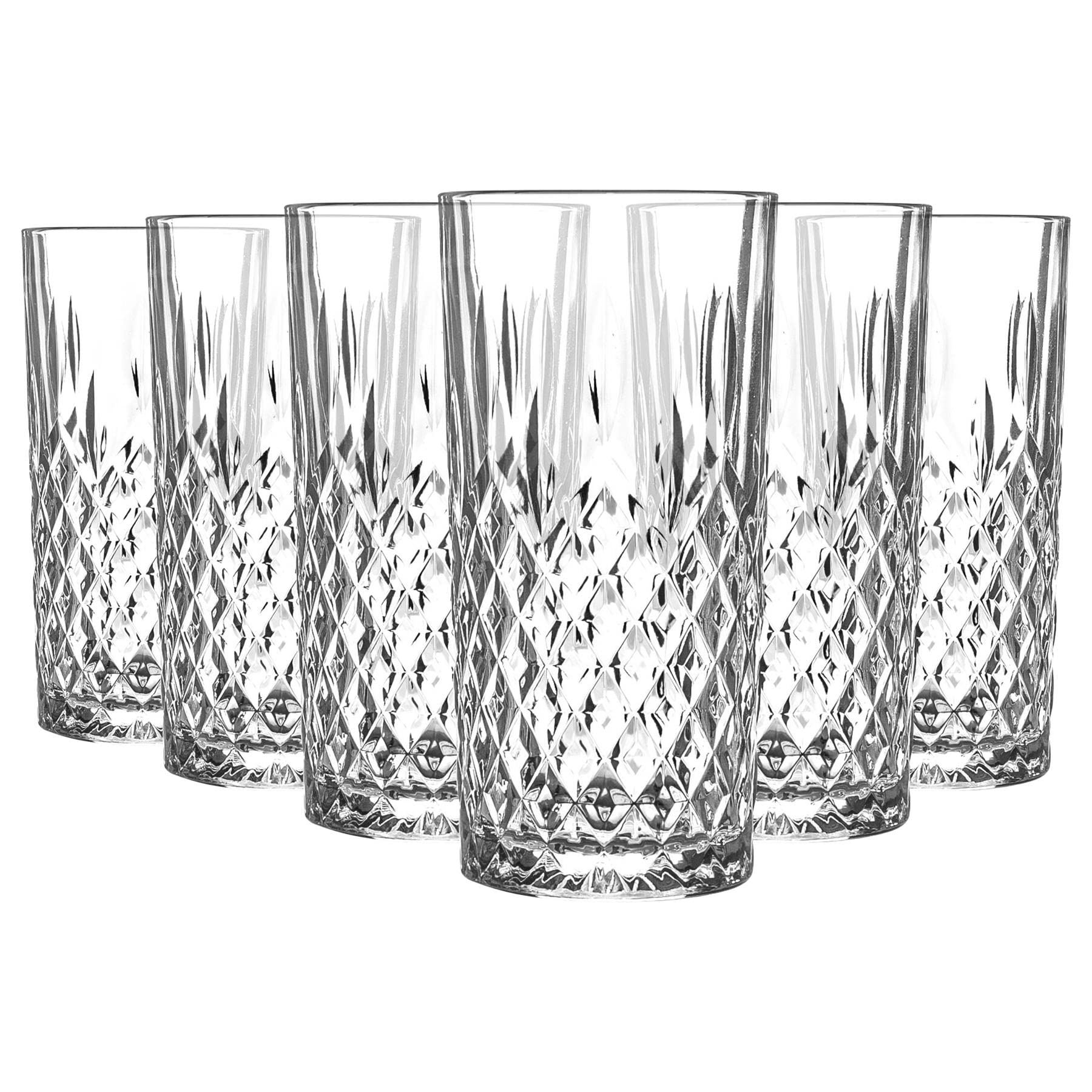 Lav Set 6 Glasses 356Cc Odin Household Products, Plastic, Multicolor