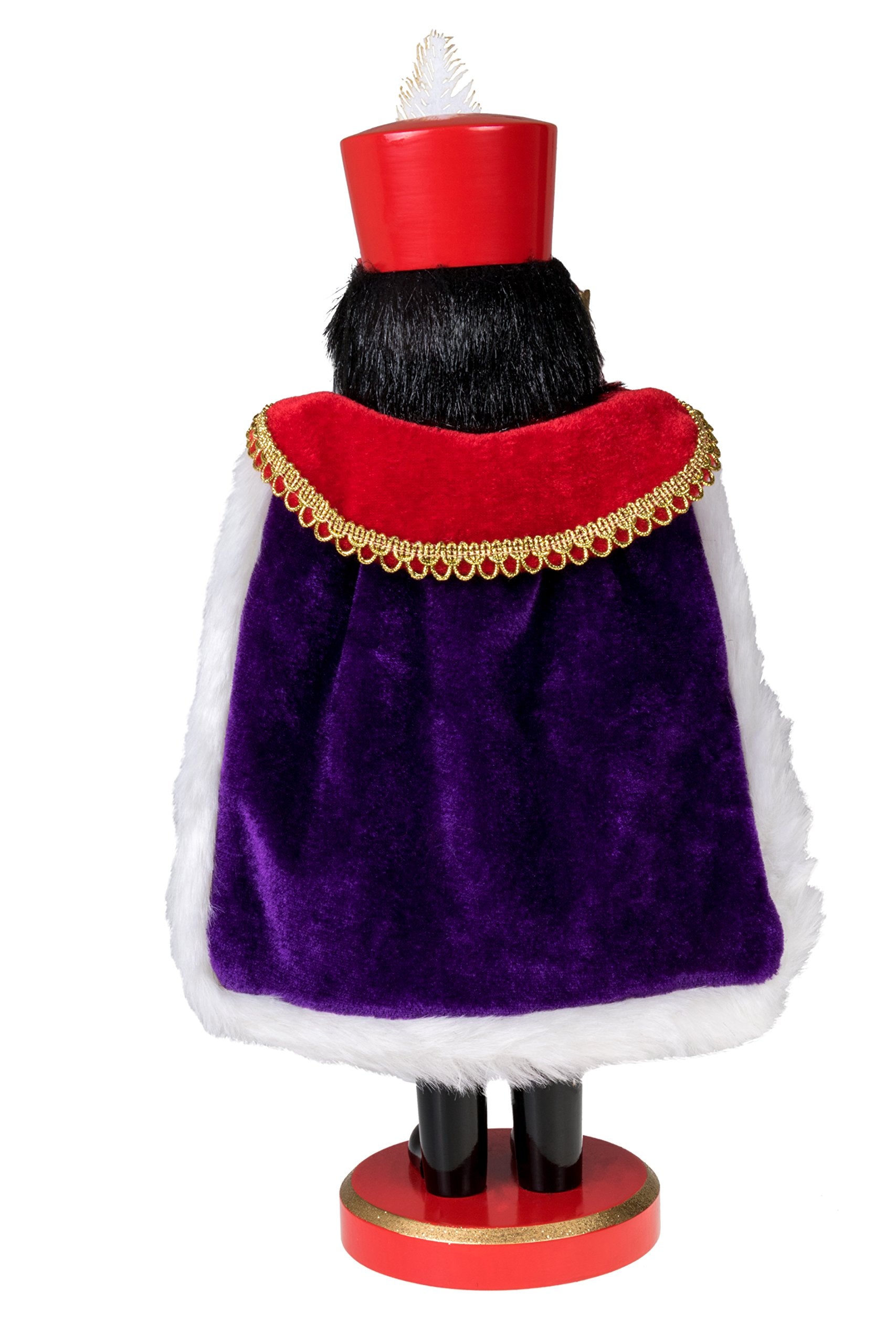 Clever Creations Red Prince 14 Inch Traditional Wooden Nutcracker, Festive Christmas D  cor for Shelves and Tables