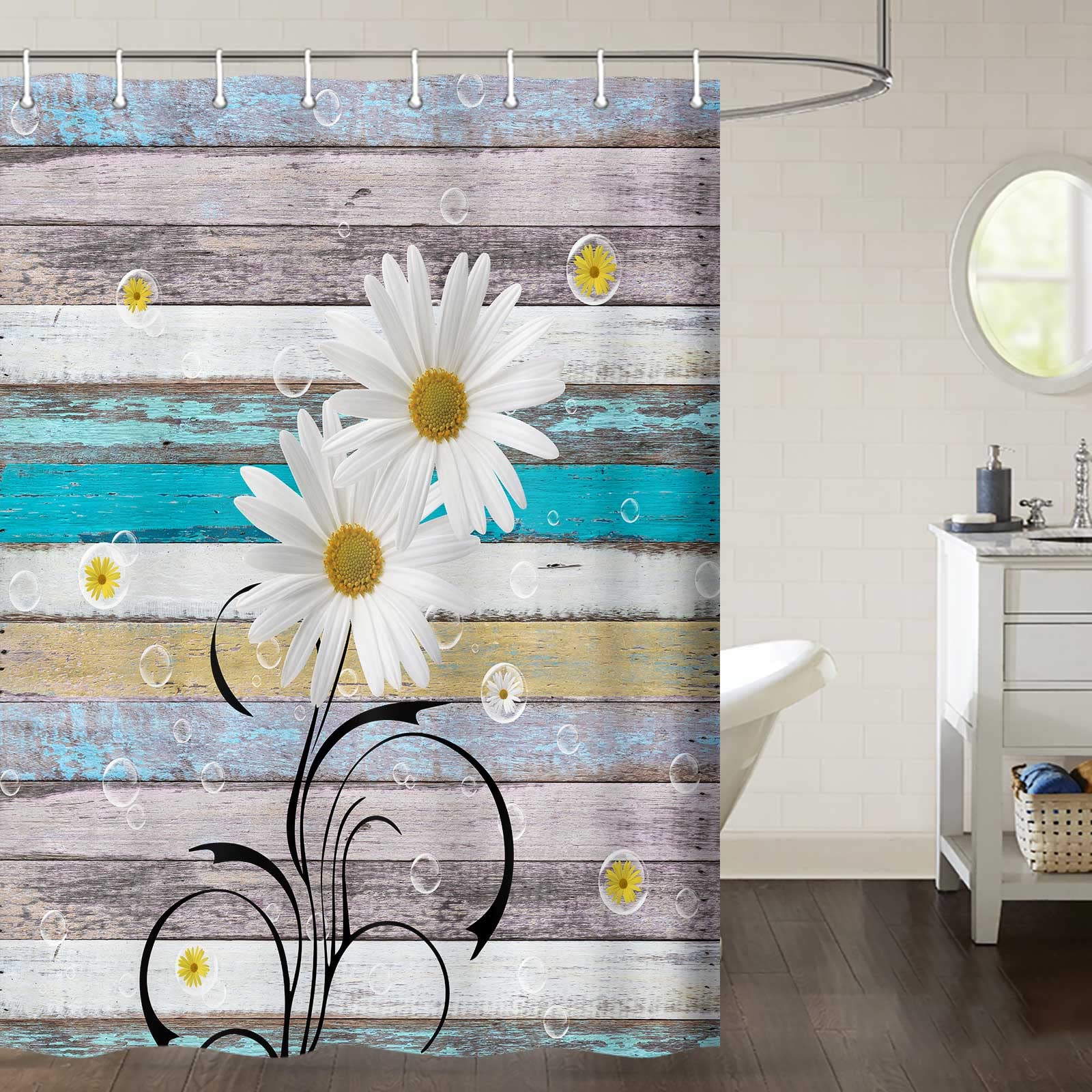 Jawo Rv Shower Curtain, Camper Shower Curtain For Rv Travel Trailer, Camping Trailer Shower Curtain For Camper Size Shower Curta