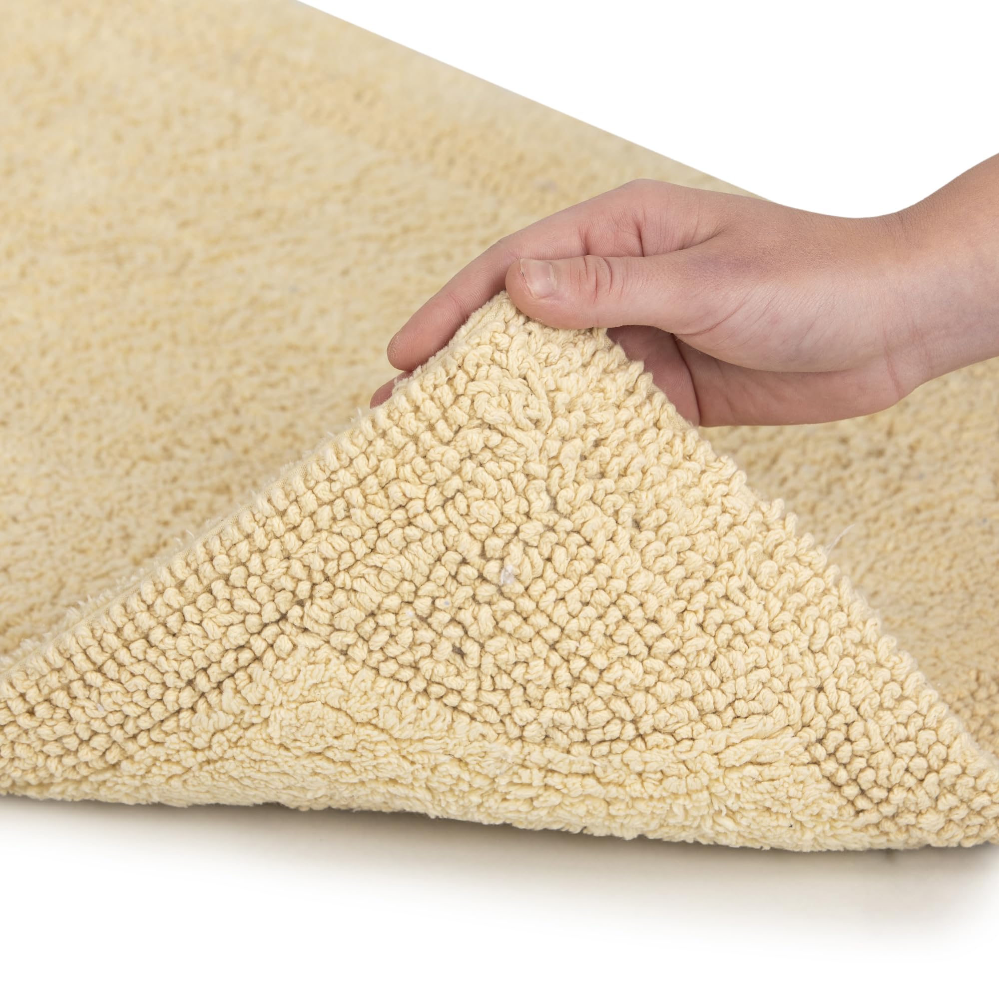 Voyzz Home Set Of 2 Reversible Bath Rug 20X32 Inch -17X24 Inch | 100% Cotton Hand Tufted Soft & Absorbent Bath Mat|Washable Quic