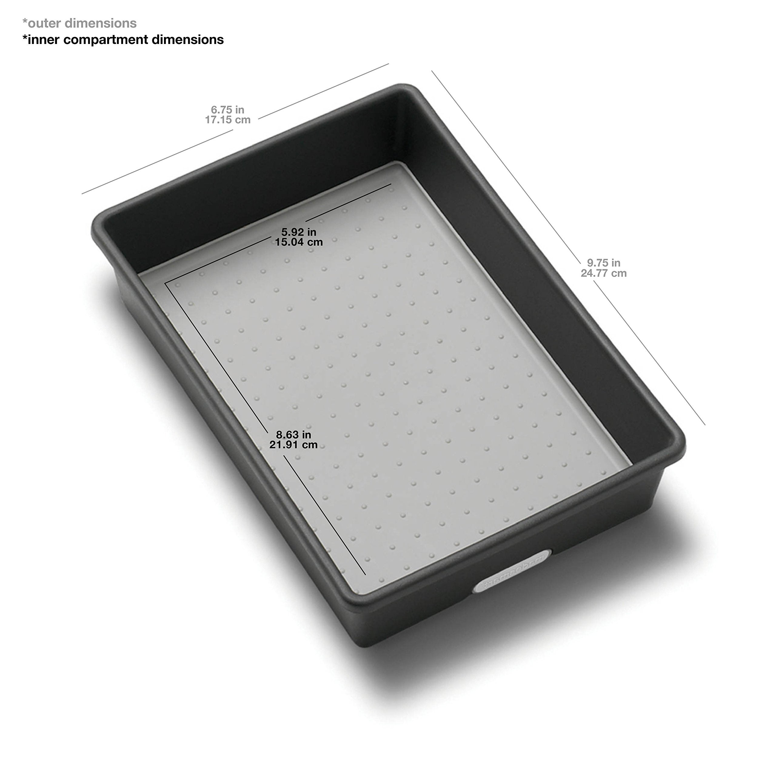Madesmart 9.75'' X 6.75'' Granite Bin Classic Collection | Soft-Grip Lining And Non-Slip Rubber Feet | Bpa-Free
