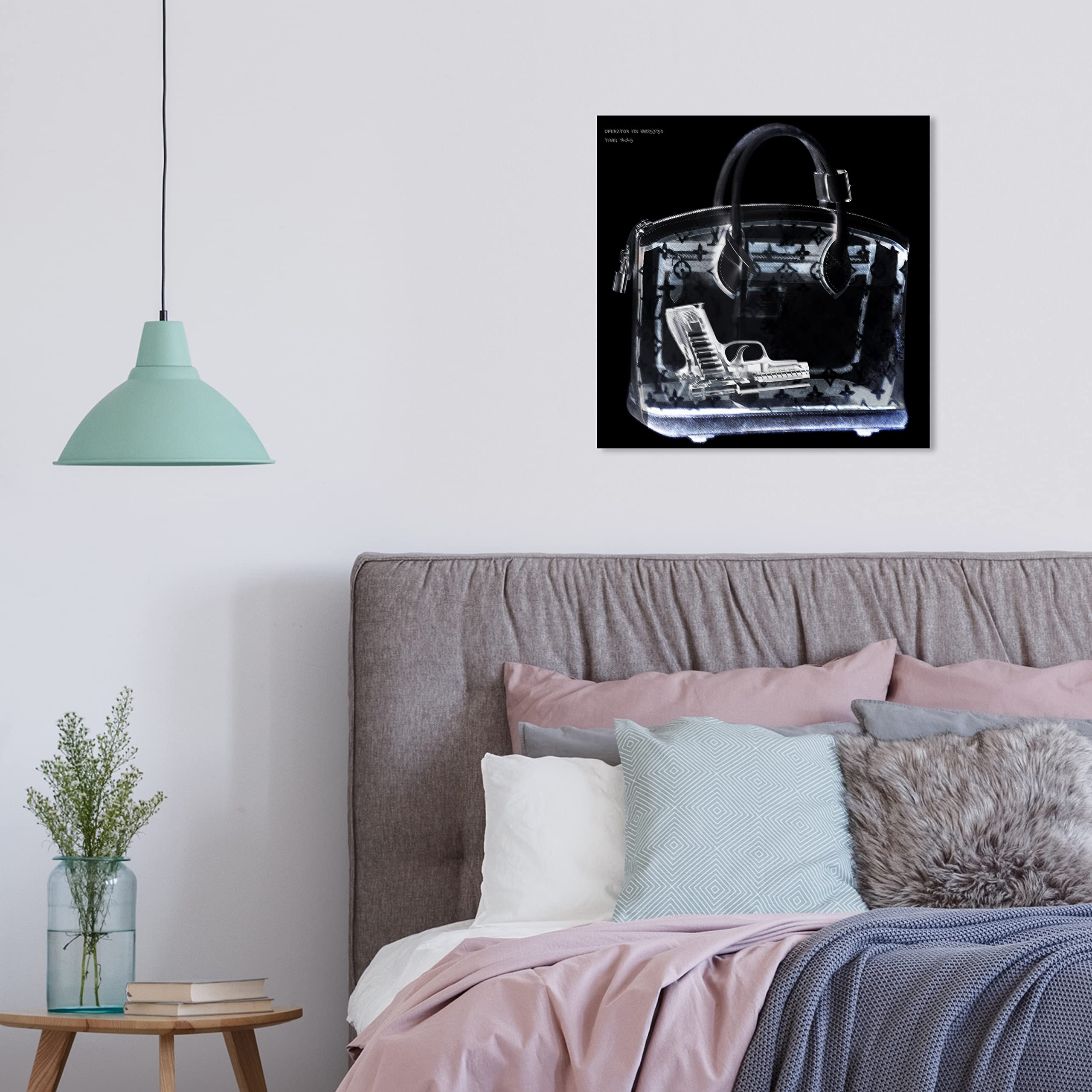 The Oliver Gal Artist Co. Fashion And Glam Wall Art Canvas Prints 'Couture X Ray' Handbags Home D  Cor, 16 In X 16 In, Black, Wh