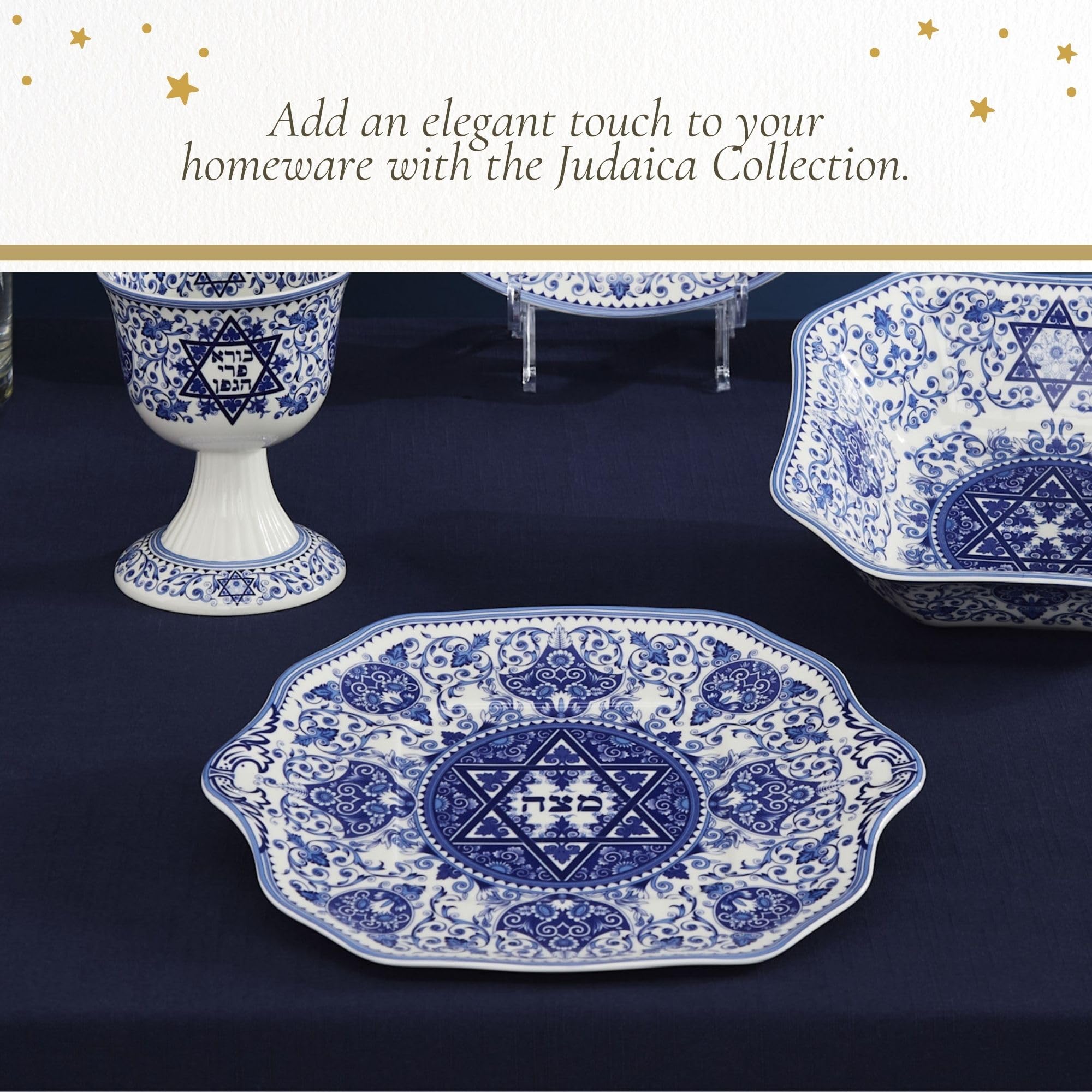 Spode Judaica Matzoh Plate  11.5 inch Platter for Matza  Made of Fine Porcelain  Dishwasher Safe