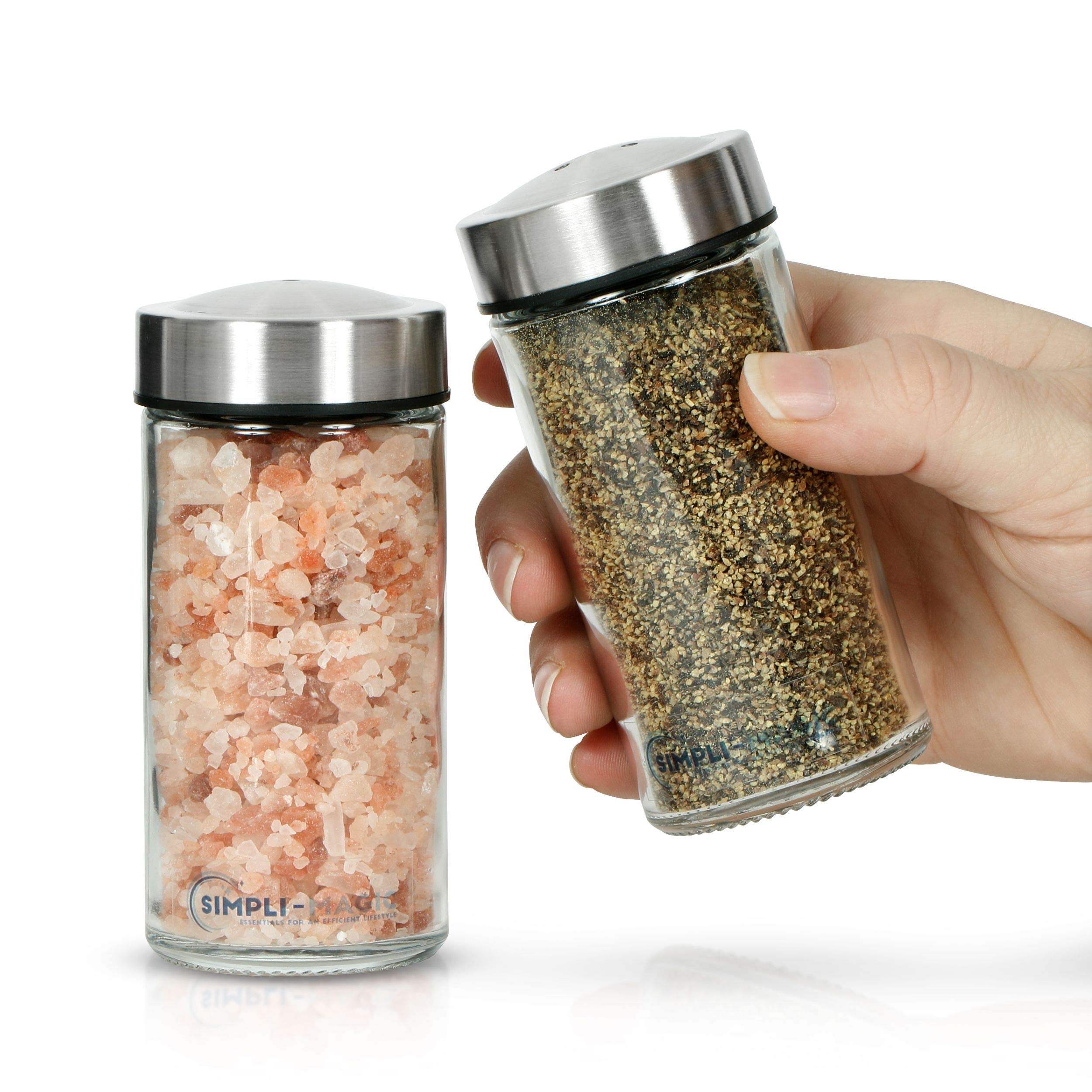 Simpli-Magic 79338 Salt And Pepper Shaker Set, Large, Stainless