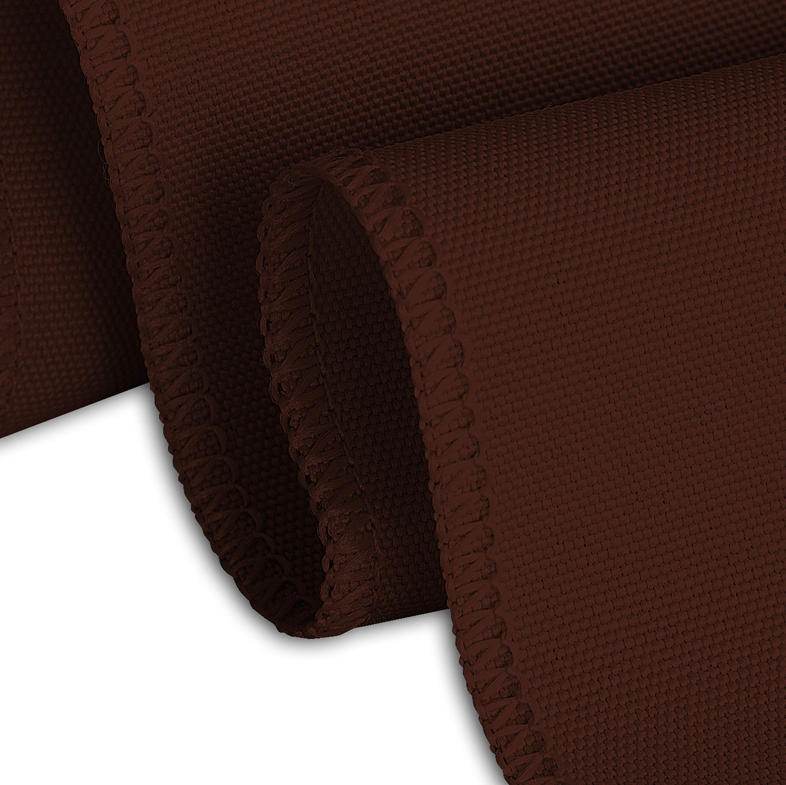 LinenTablecloth 120-Inch Round Polyester Tablecloth Chocolate