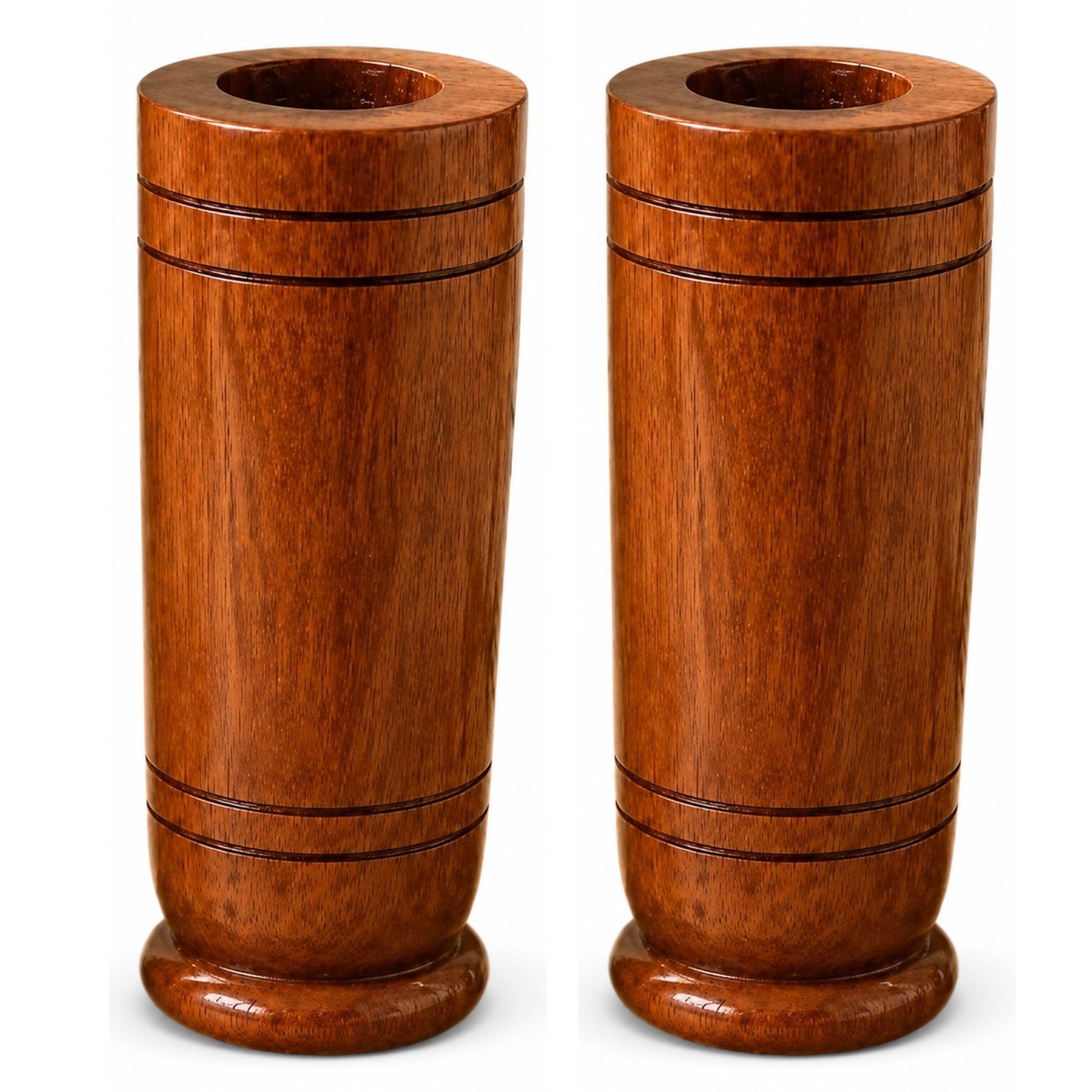 Hashcart Vijaysar Wood Tumbler, Ayurvedic Wooden Glass, Pack of 2