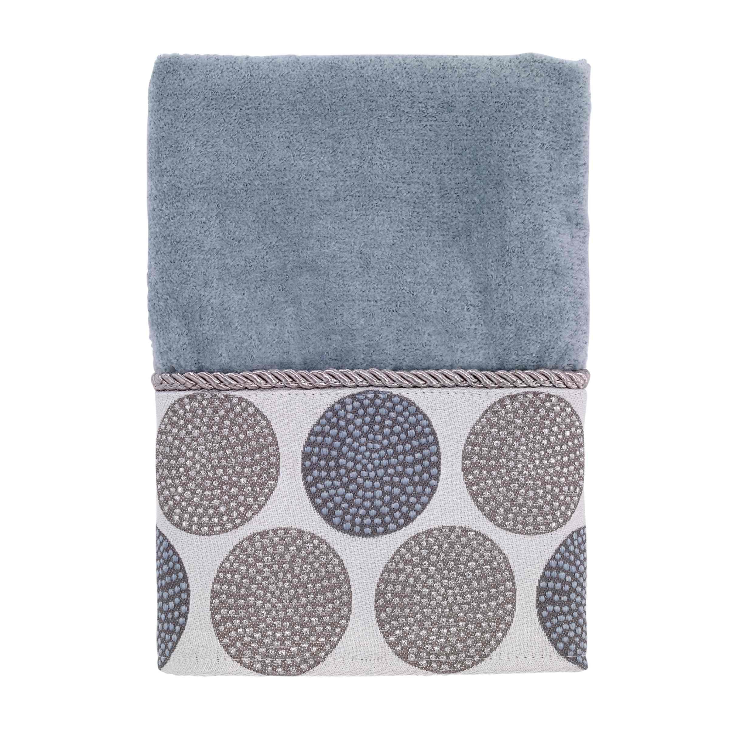 Avanti Linens - Hand Towel, Soft & Absorbent Cotton Towel (Dotted Circles Collection, Mineral)