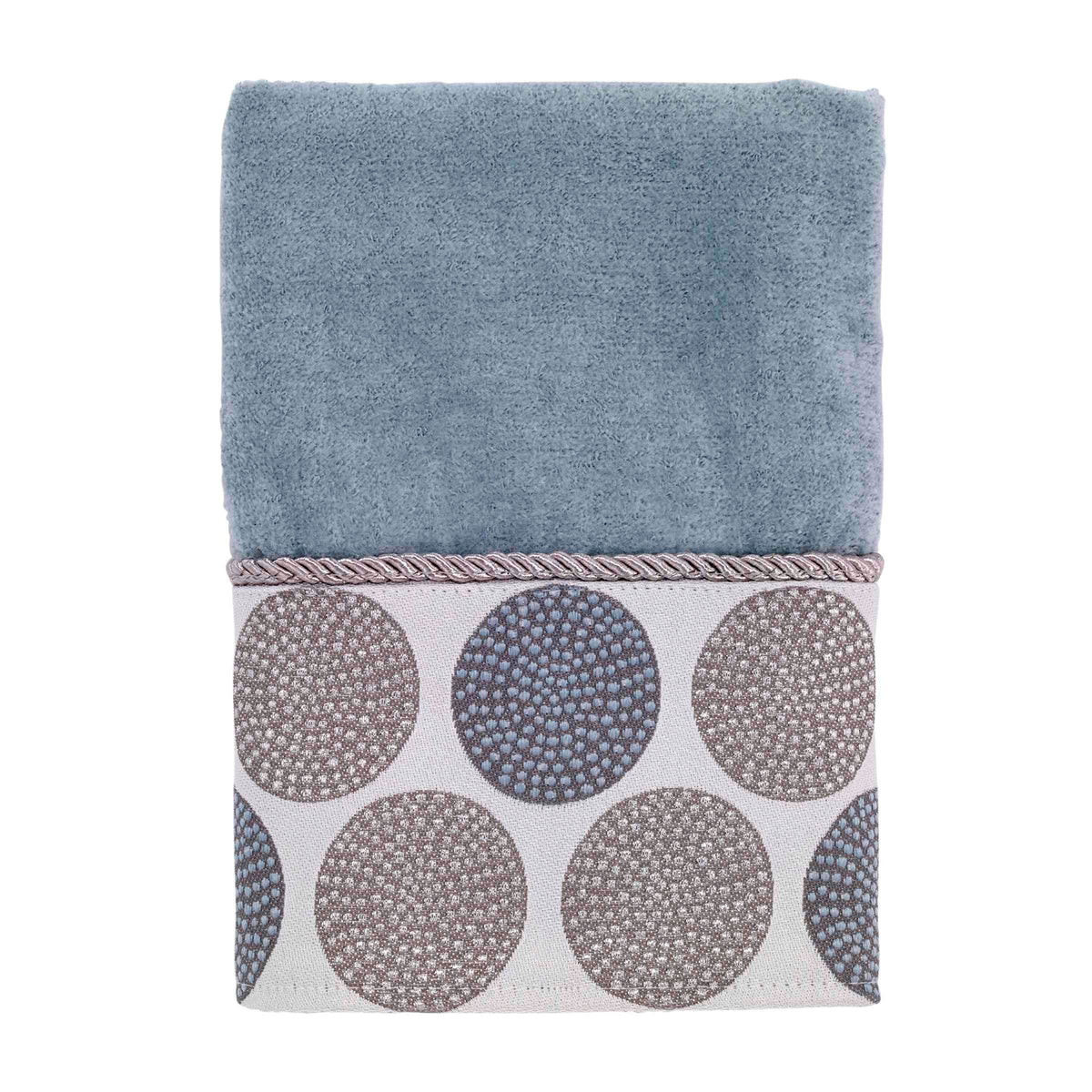 Avanti Linens - Hand Towel, Soft & Absorbent Cotton Towel (Dotted Circles Collection, Mineral)