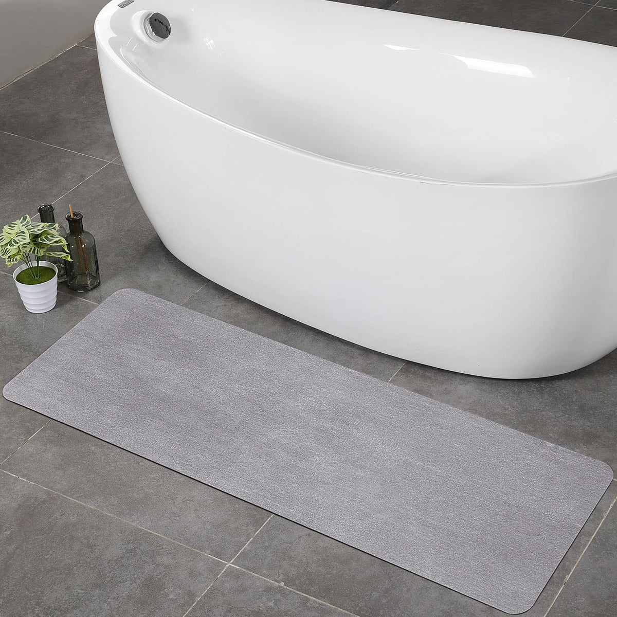 Stiio Large Bath Mat Rug 17X51 Inches, Kitchen Mat Super Absorbent Quick Dry, Bath Rugs Non-Slip For Bathroom, Thin Floor Mat Th