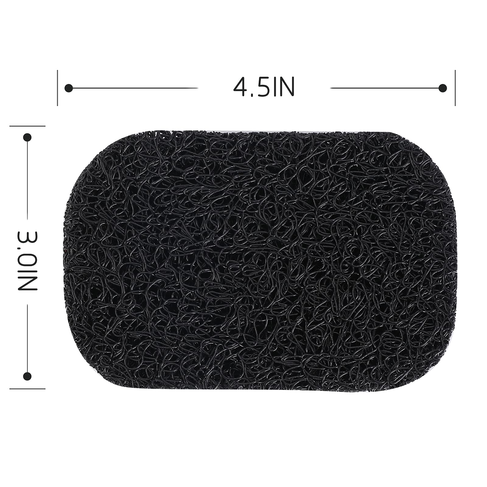 Yanzhan 15 Piece Soap Savers Pads Black Bpa Free Soap Holder For Bar Soap Non-Slip Self Draining Soap Dish Soap Lift For Shower