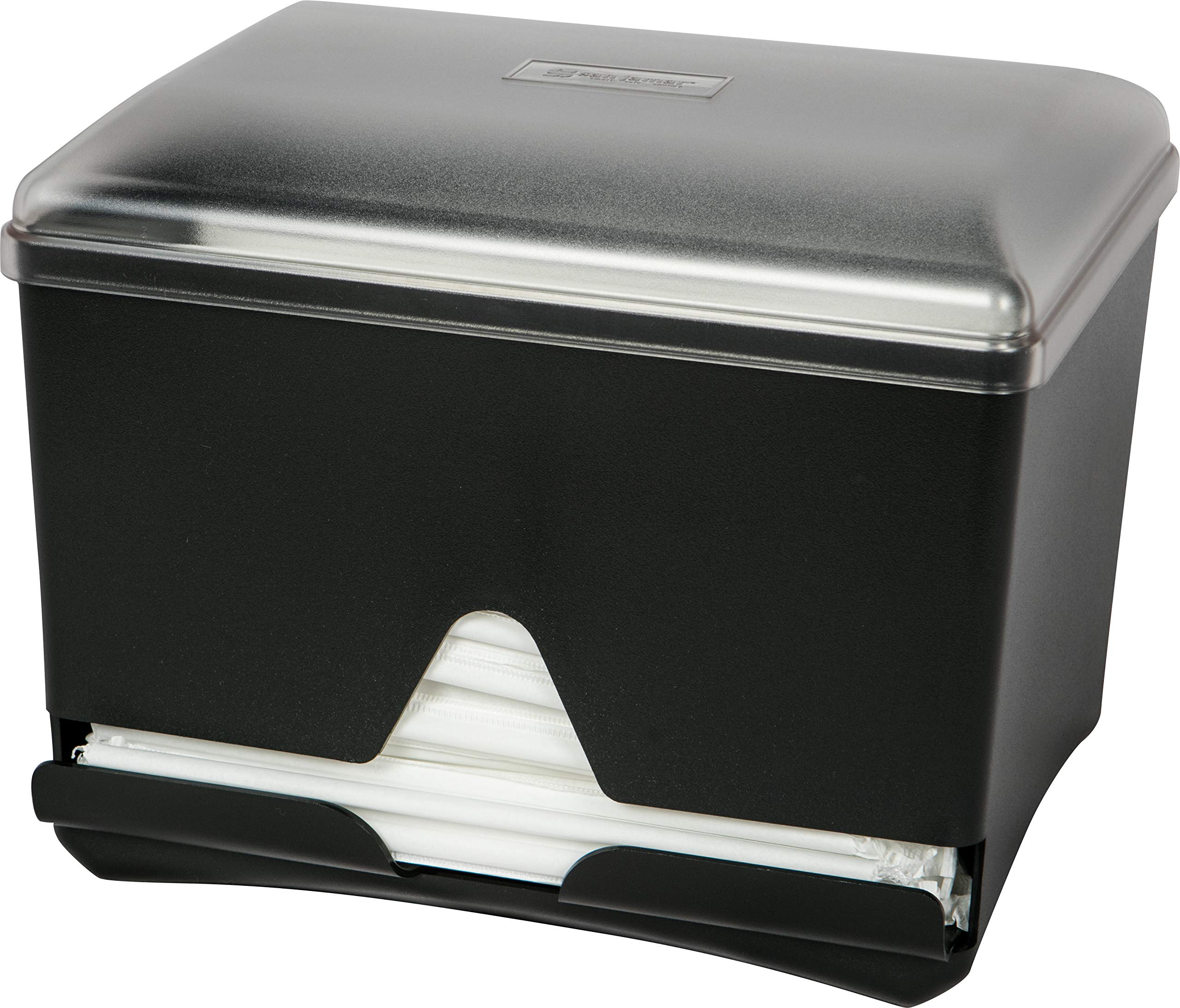 San Jamar Junior Bulk Straw Dispenser Holds 500 Straws For Restaurants, Dining Halls, And Fast Food, Plastic, 10.5 X 10.5 X 8.5