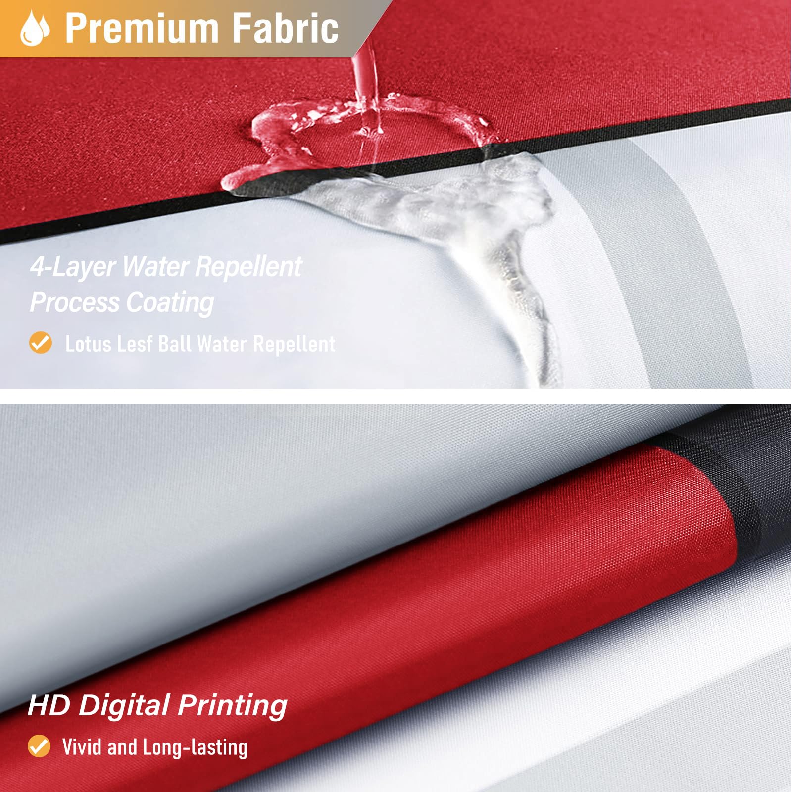 BTTN Extra Long Shower Curtain - 72 x 84 Inch Long Geometric Decorative Fabric Shower Curtain Set with 12 Plastic Hooks  Water Repellent  Large Hotel Modern Unique Shower Curtains for Bathroom - Red