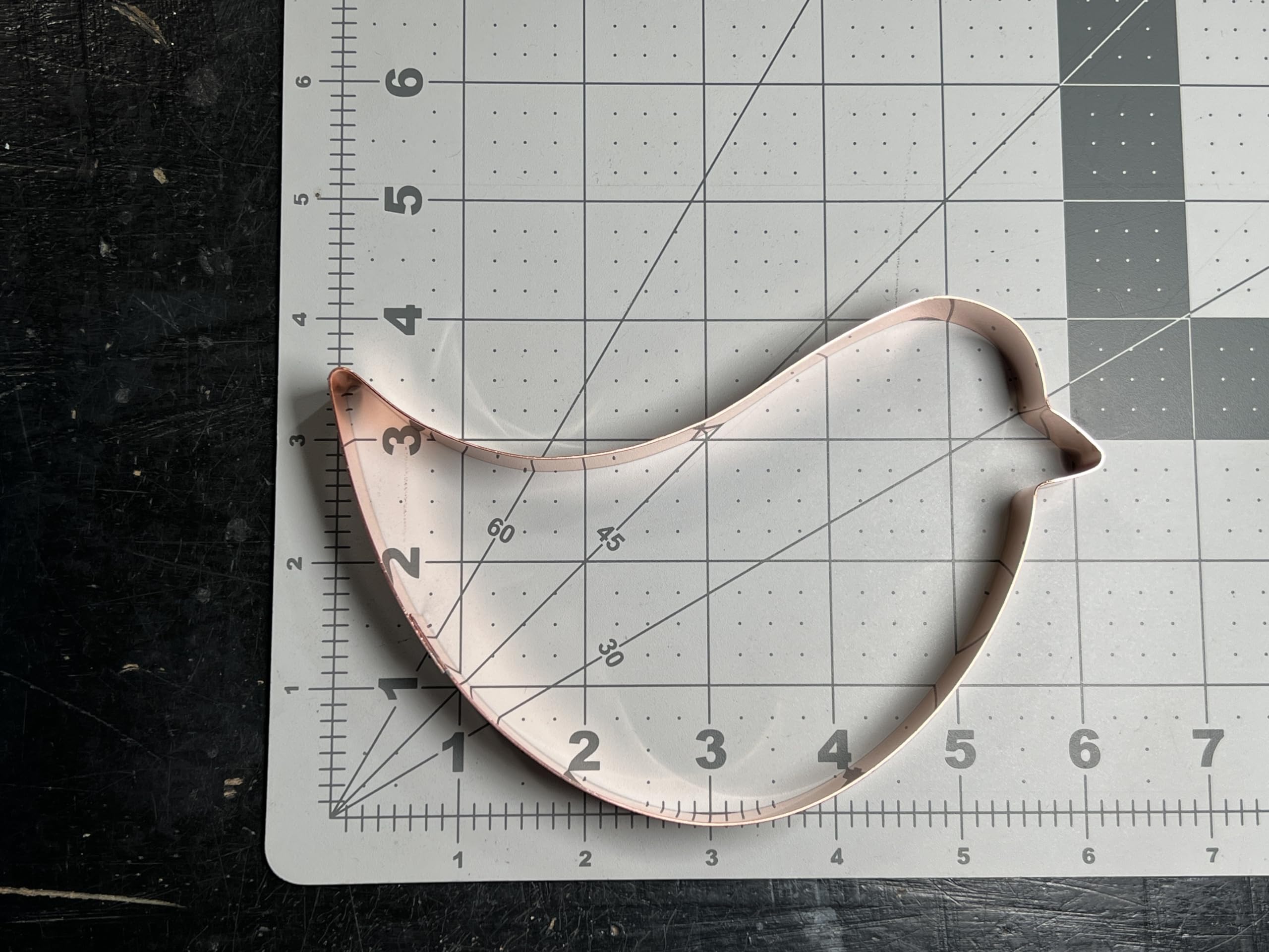 Large Simple Bird Cookie Cutter 6 X 4.25 Inches, Handcrafted Copper By The Fussy Pup